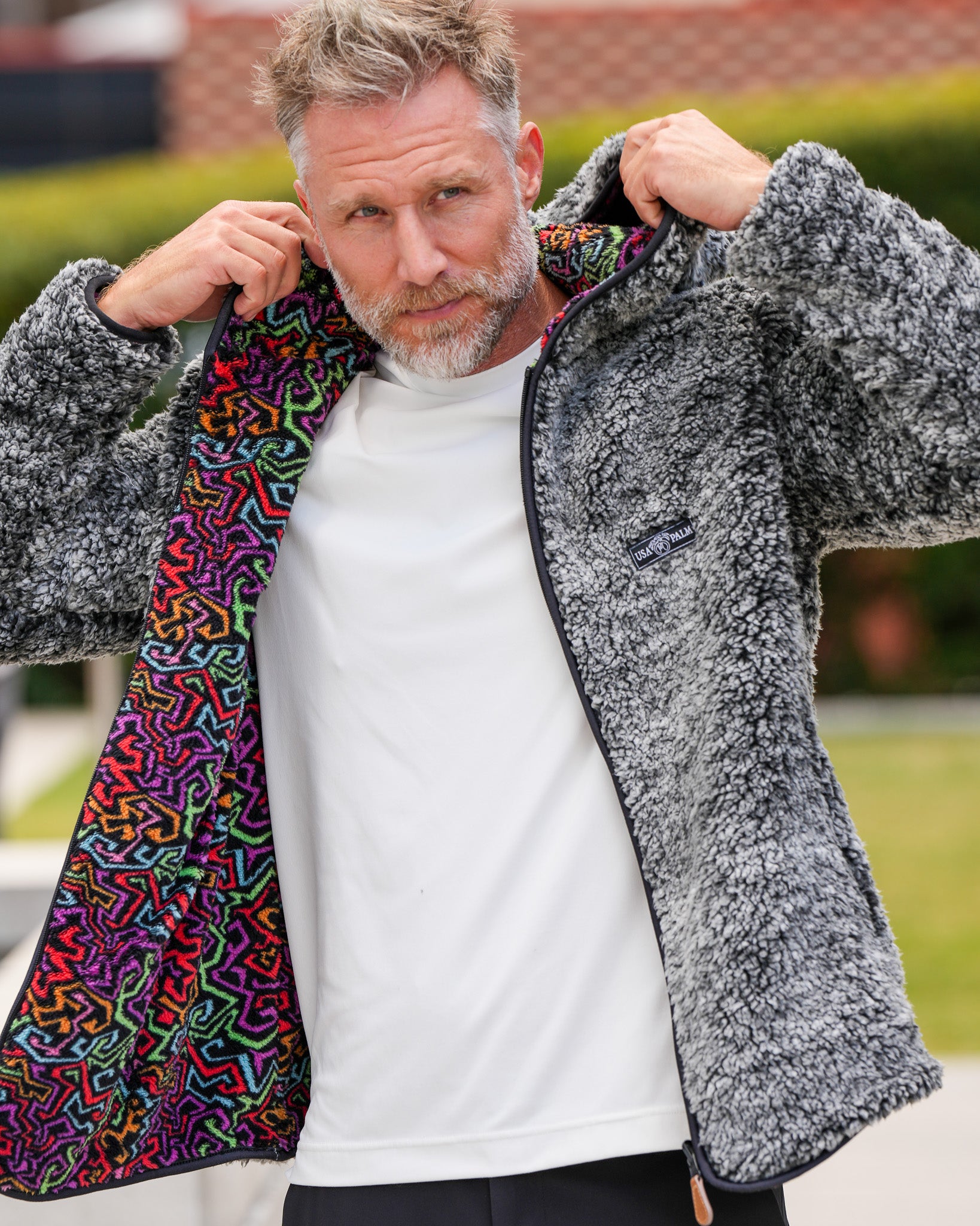 Reversible Sherpa Full Zip Hoodie