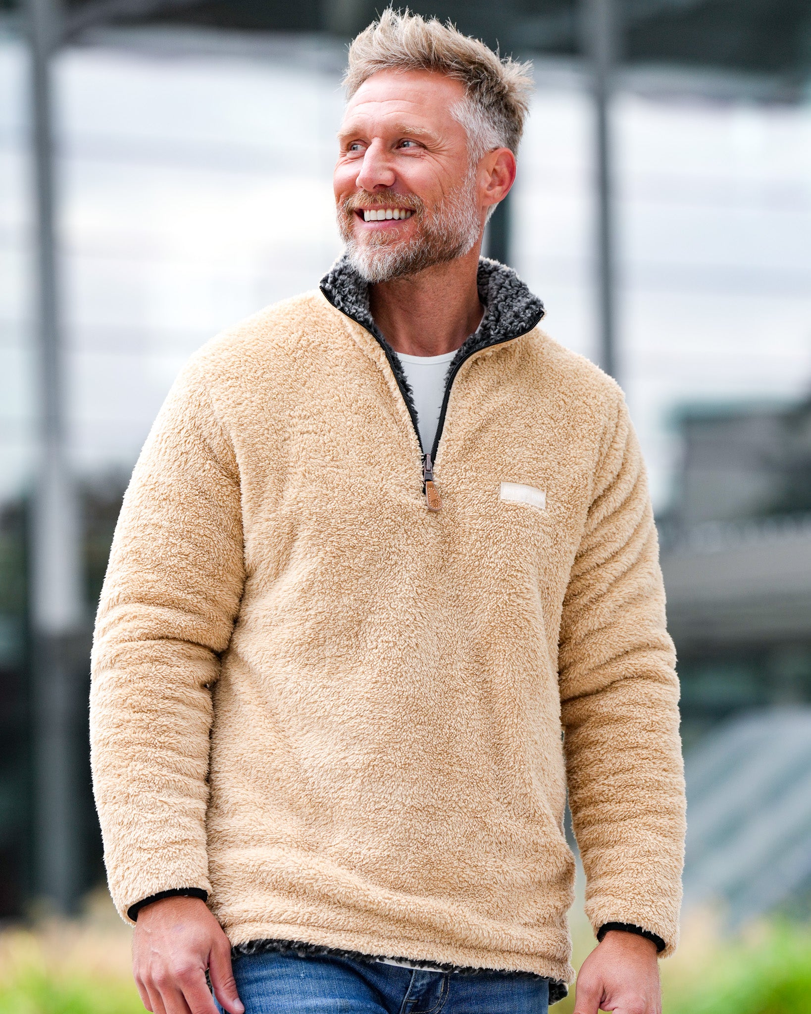 Reversible Double Sherpa 1/4 Zip