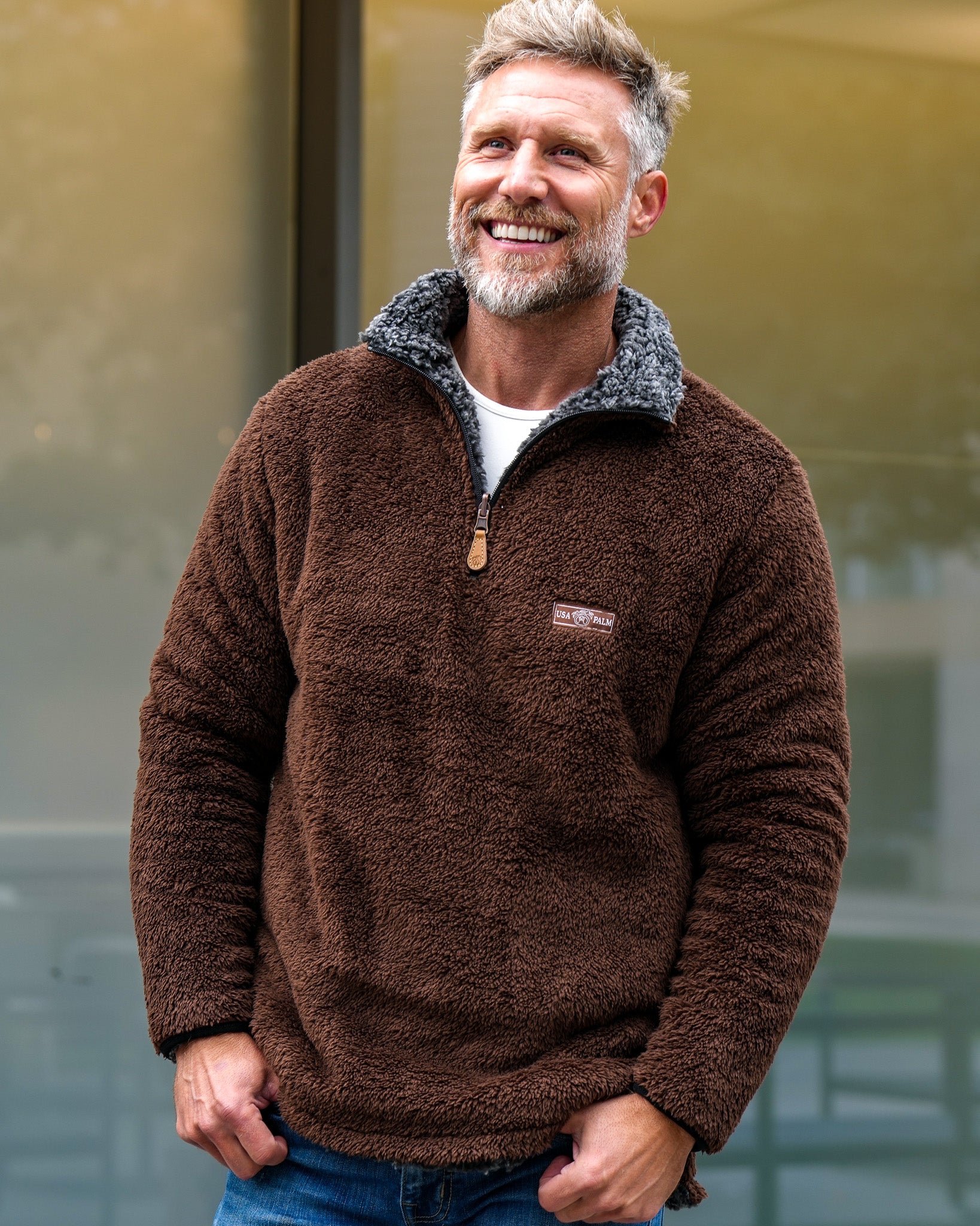 Reversible Double Sherpa 1/4 Zip