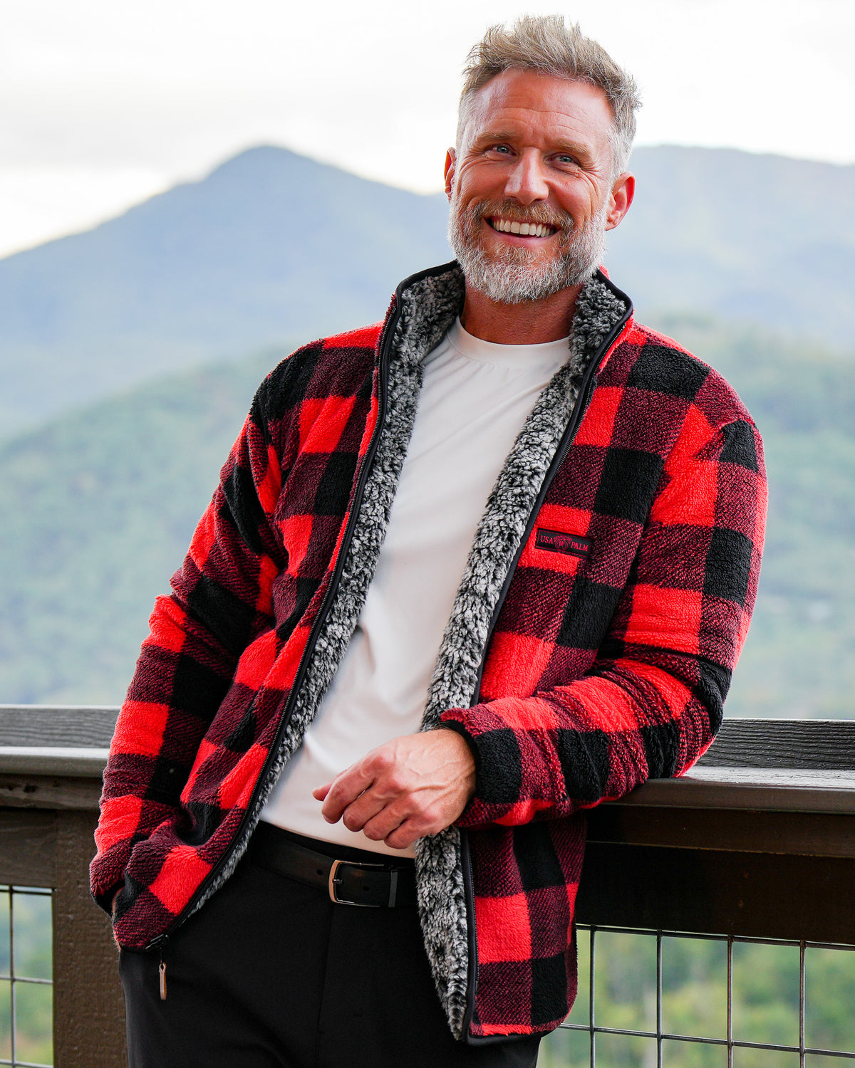 Reversible Double Sherpa Full Zip