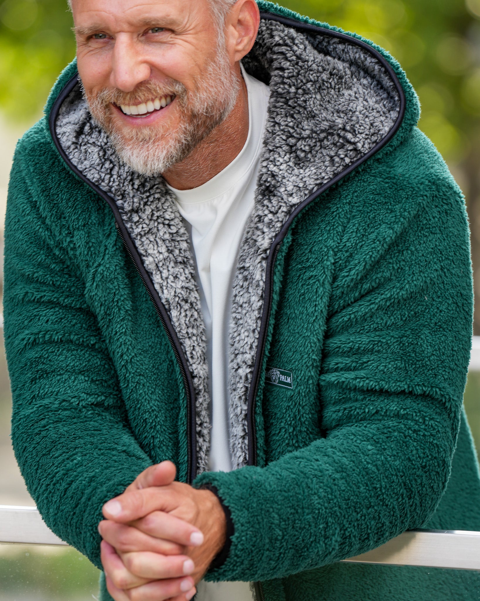 Reversible Sherpa Full Zip Hoodie