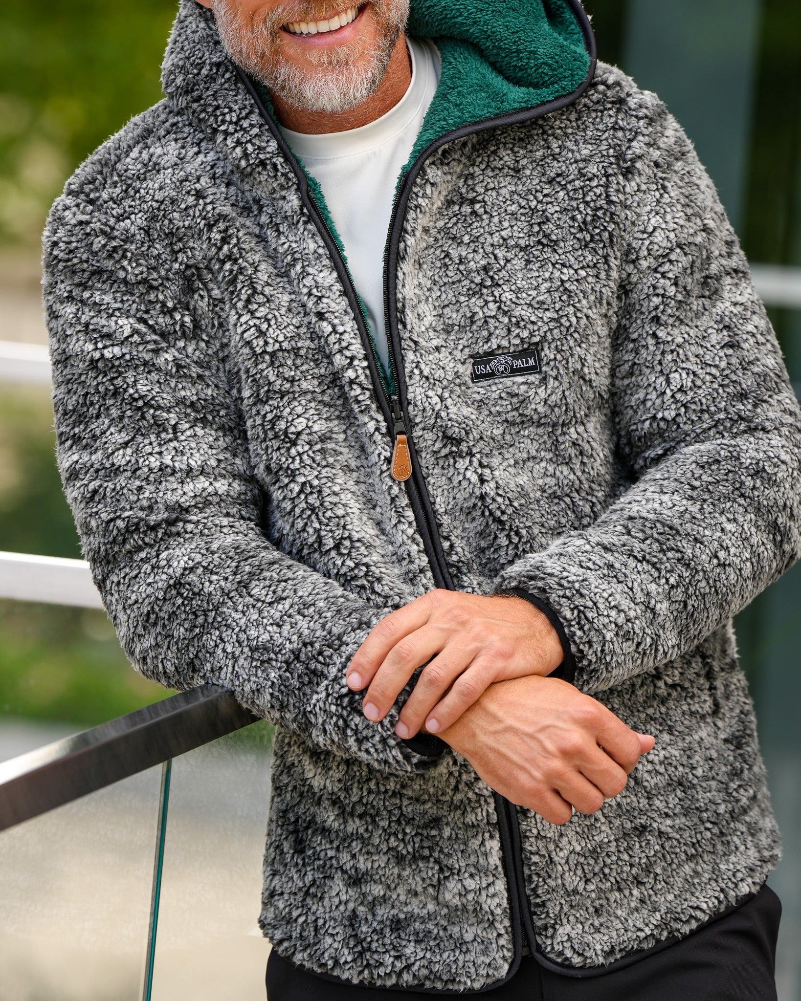 Reversible Sherpa Full Zip Hoodie