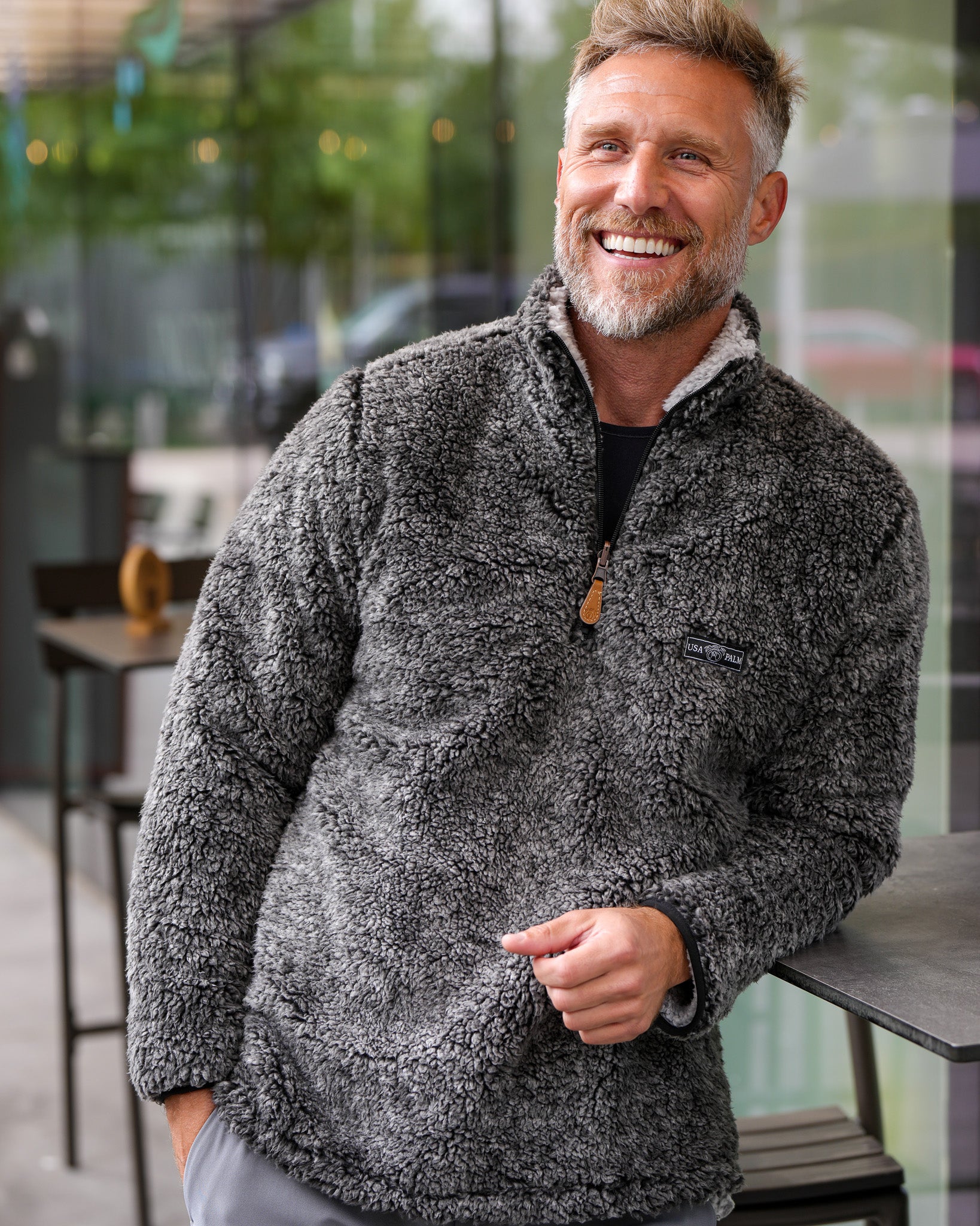 Reversible Double Sherpa 1/4 Zip