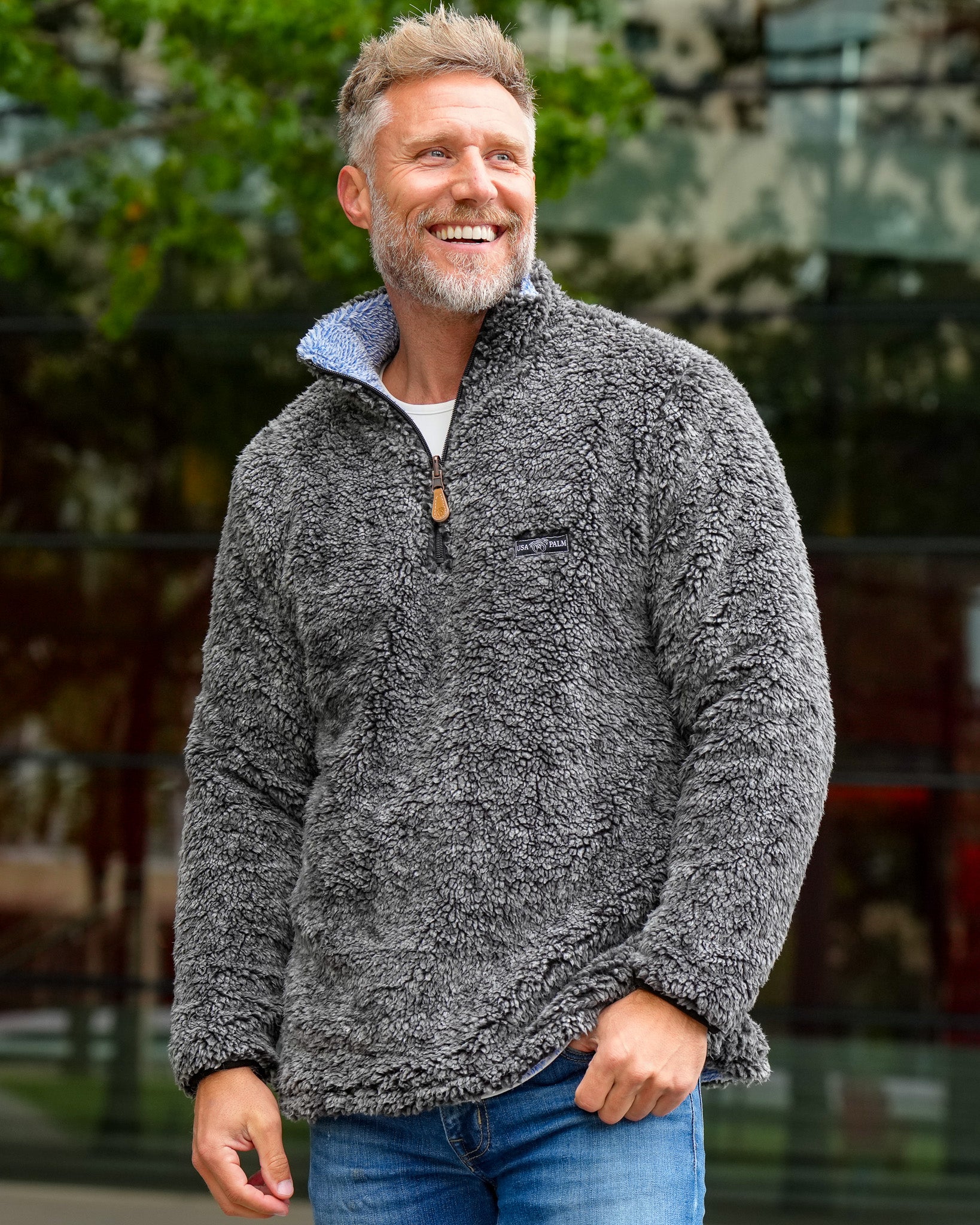 Reversible Double Sherpa 1/4 Zip