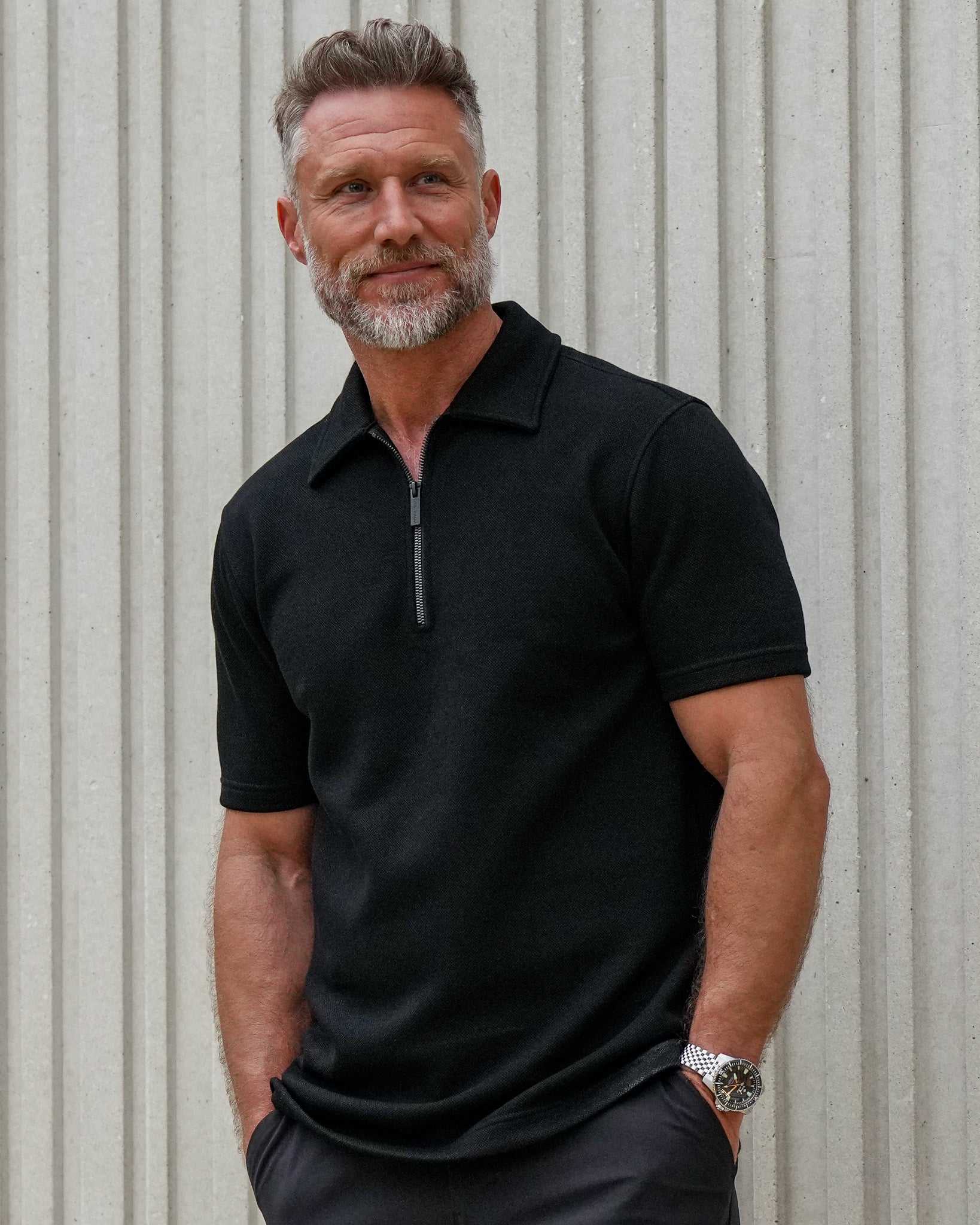 Crown Pique Zip Polo