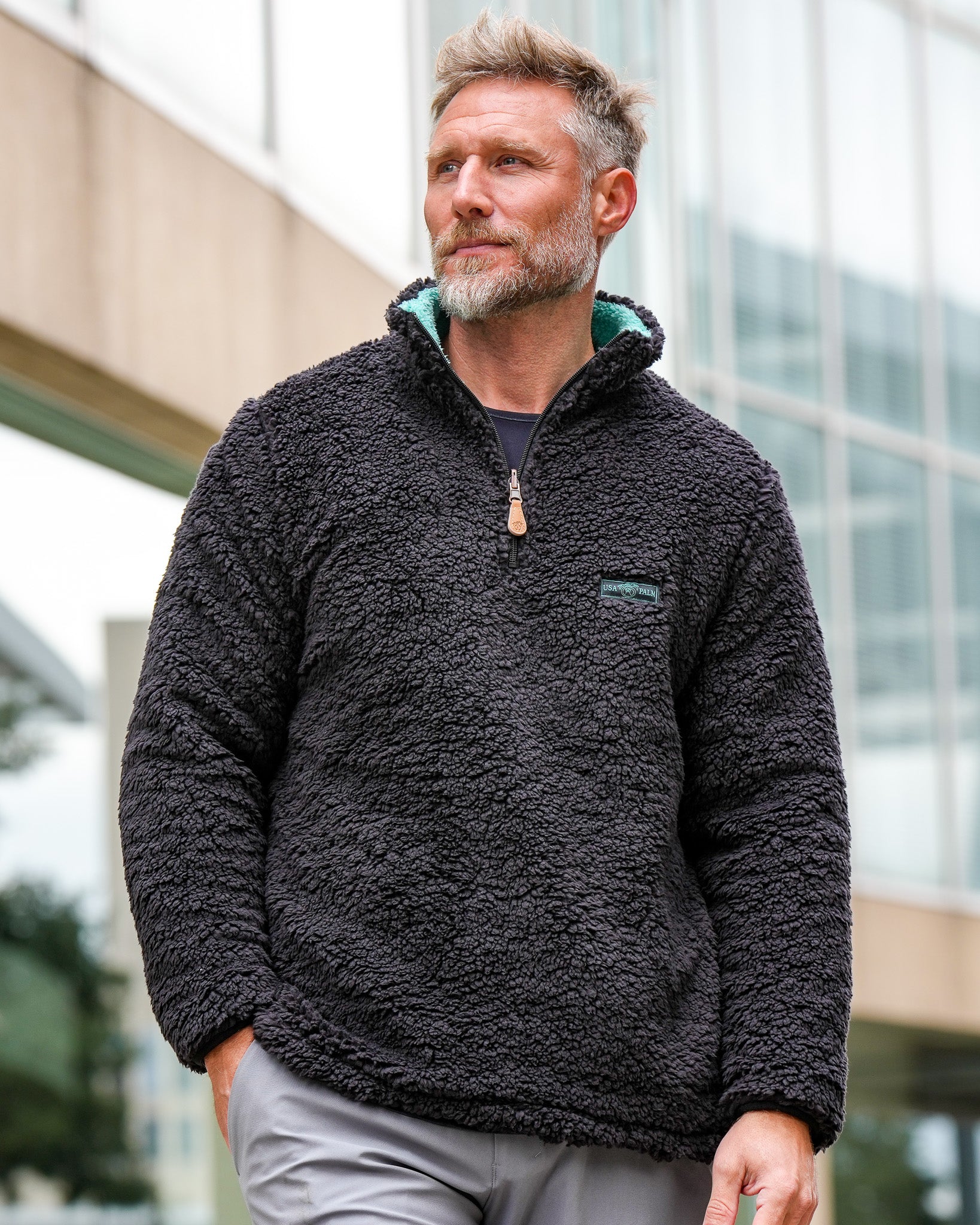 Reversible Double Sherpa 1/4 Zip