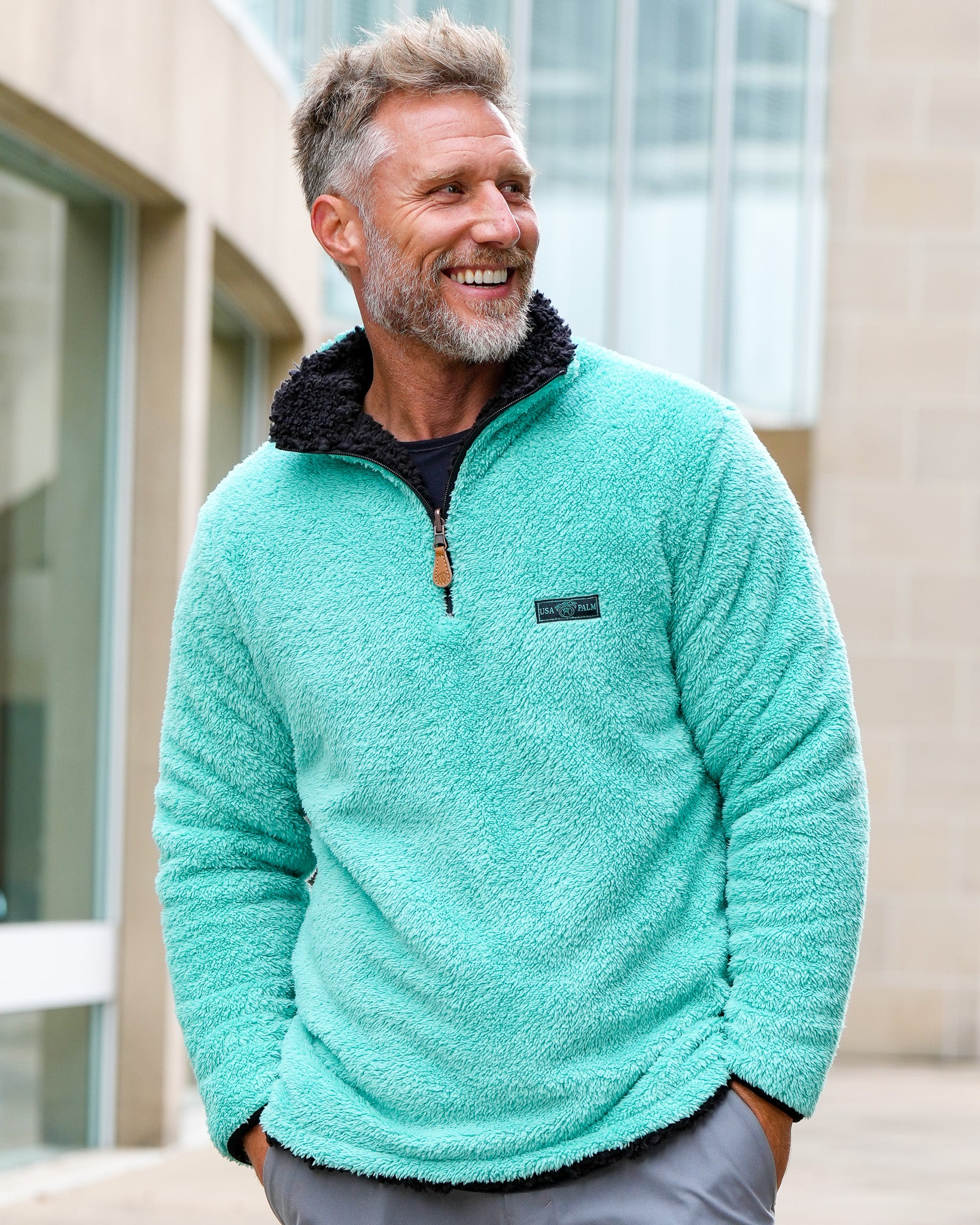 Reversible Double Sherpa 1/4 Zip