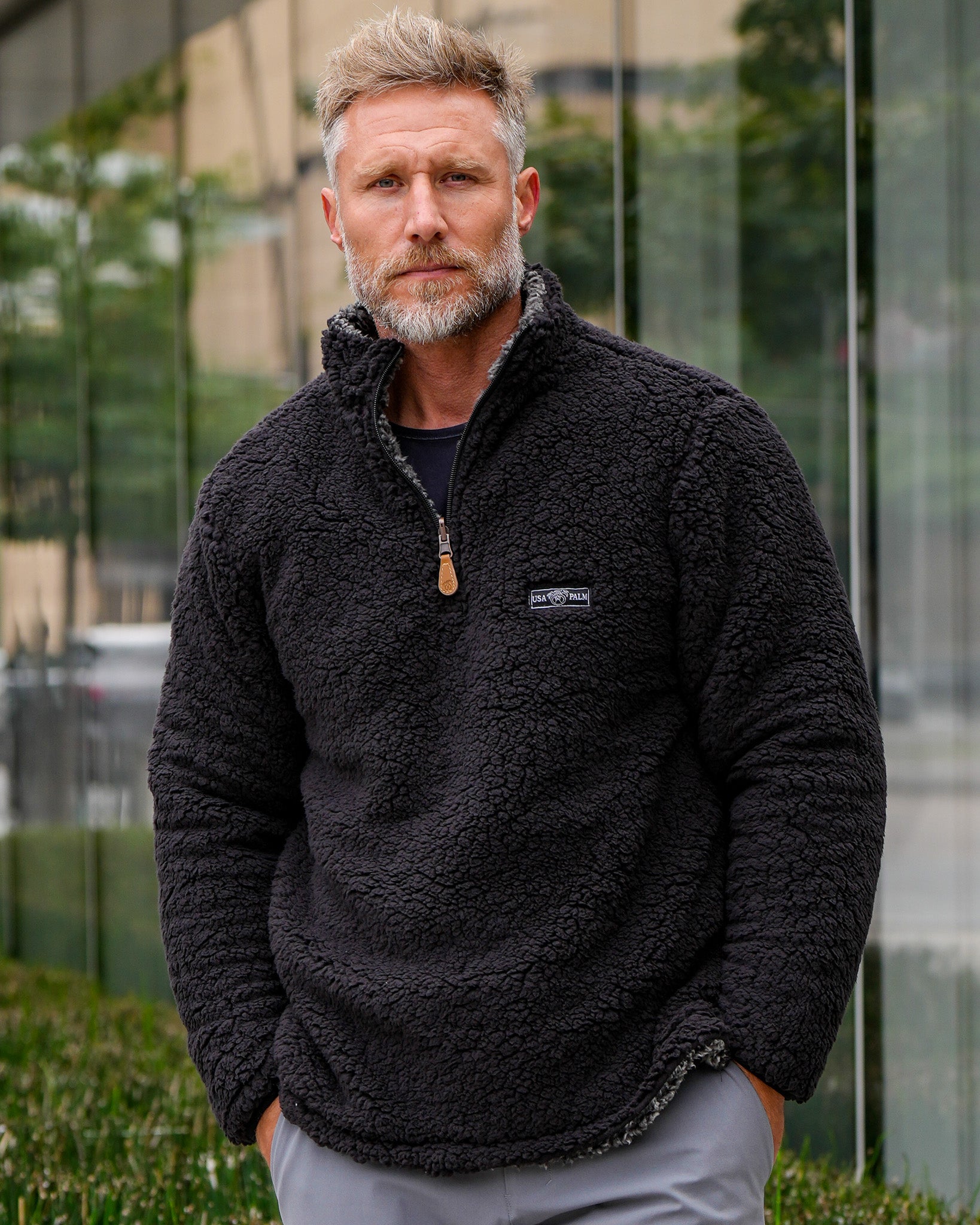 Reversible Double Sherpa 1/4 Zip