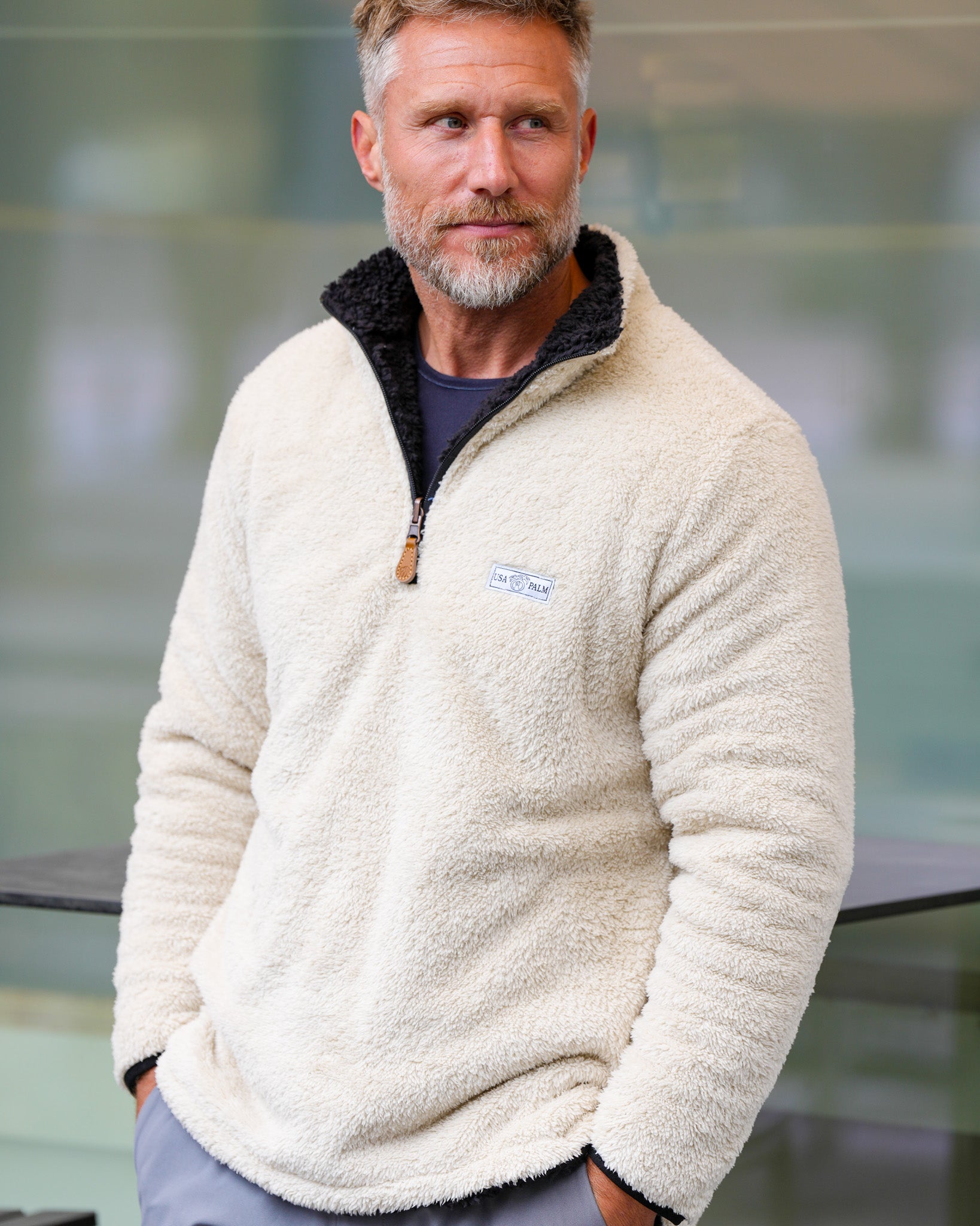 Reversible Double Sherpa 1/4 Zip