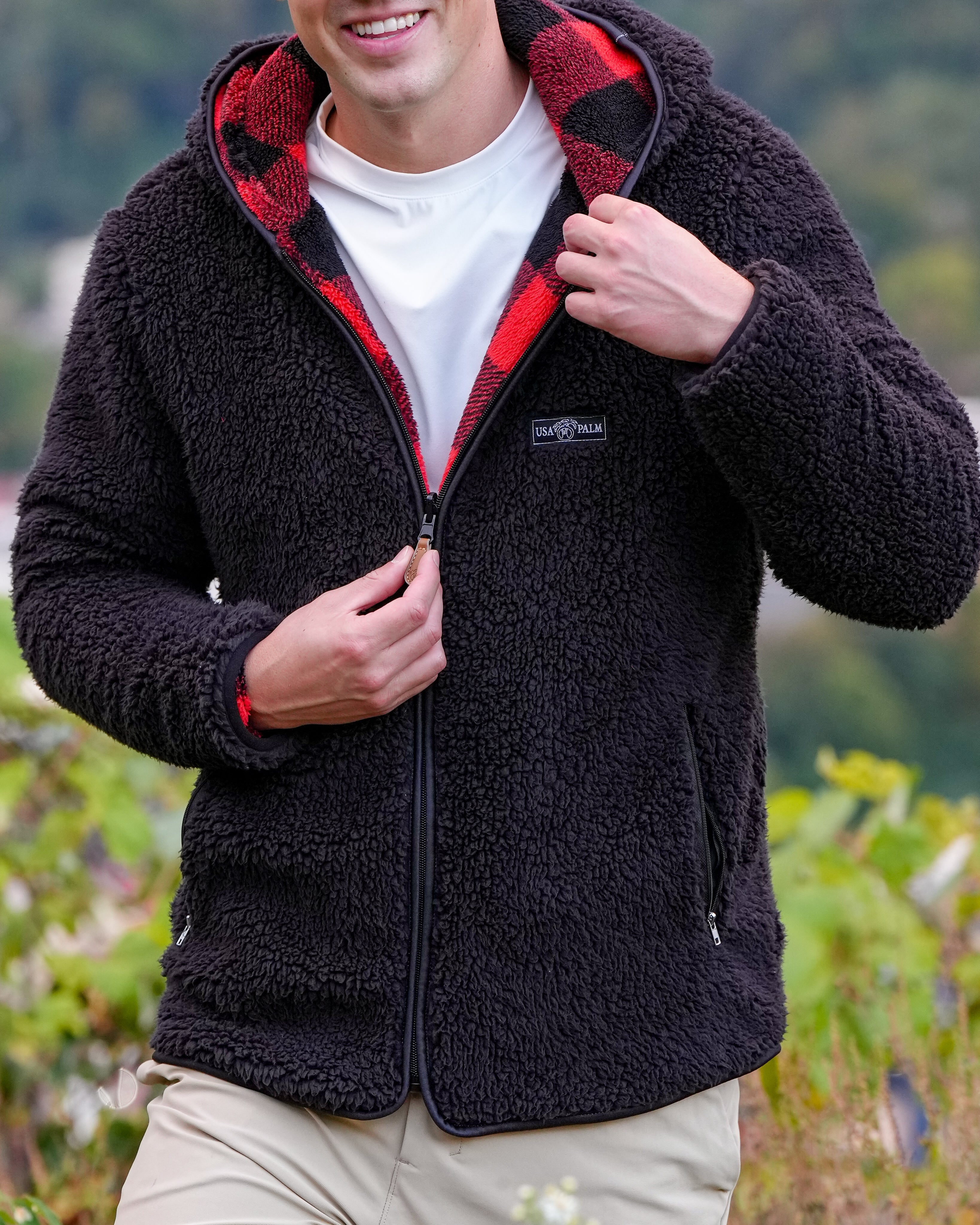 Reversible Sherpa Full Zip Hoodie