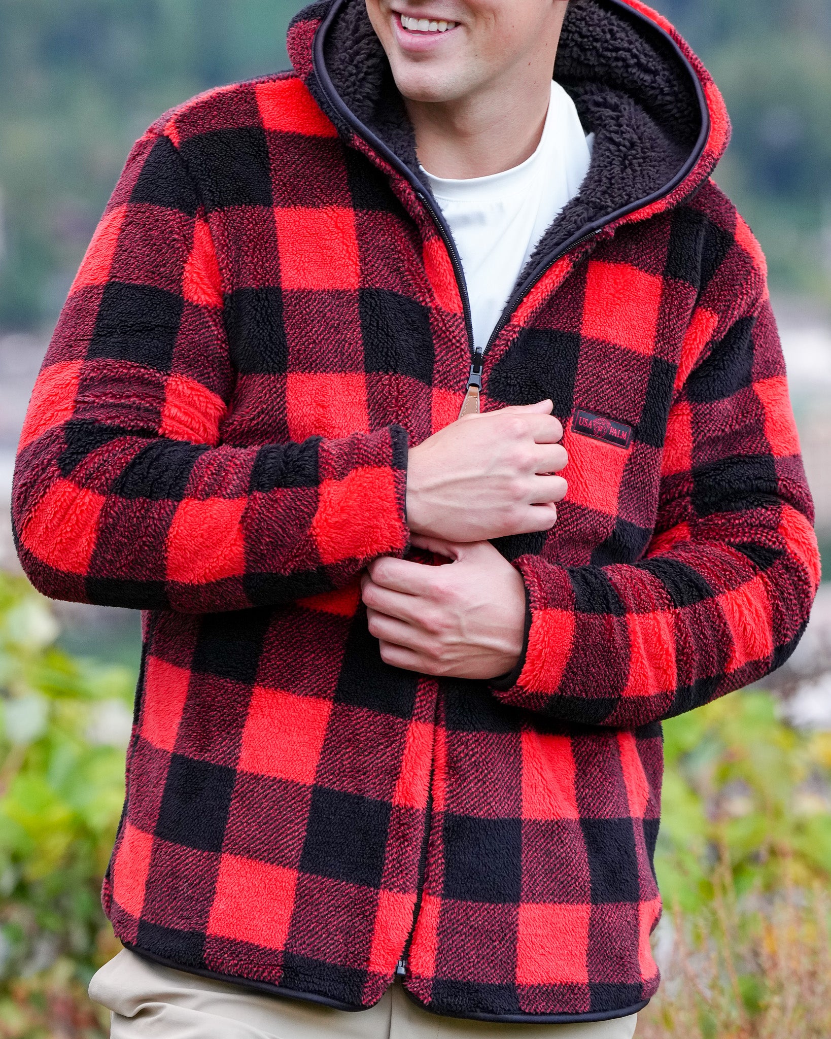 Reversible Sherpa Full Zip Hoodie