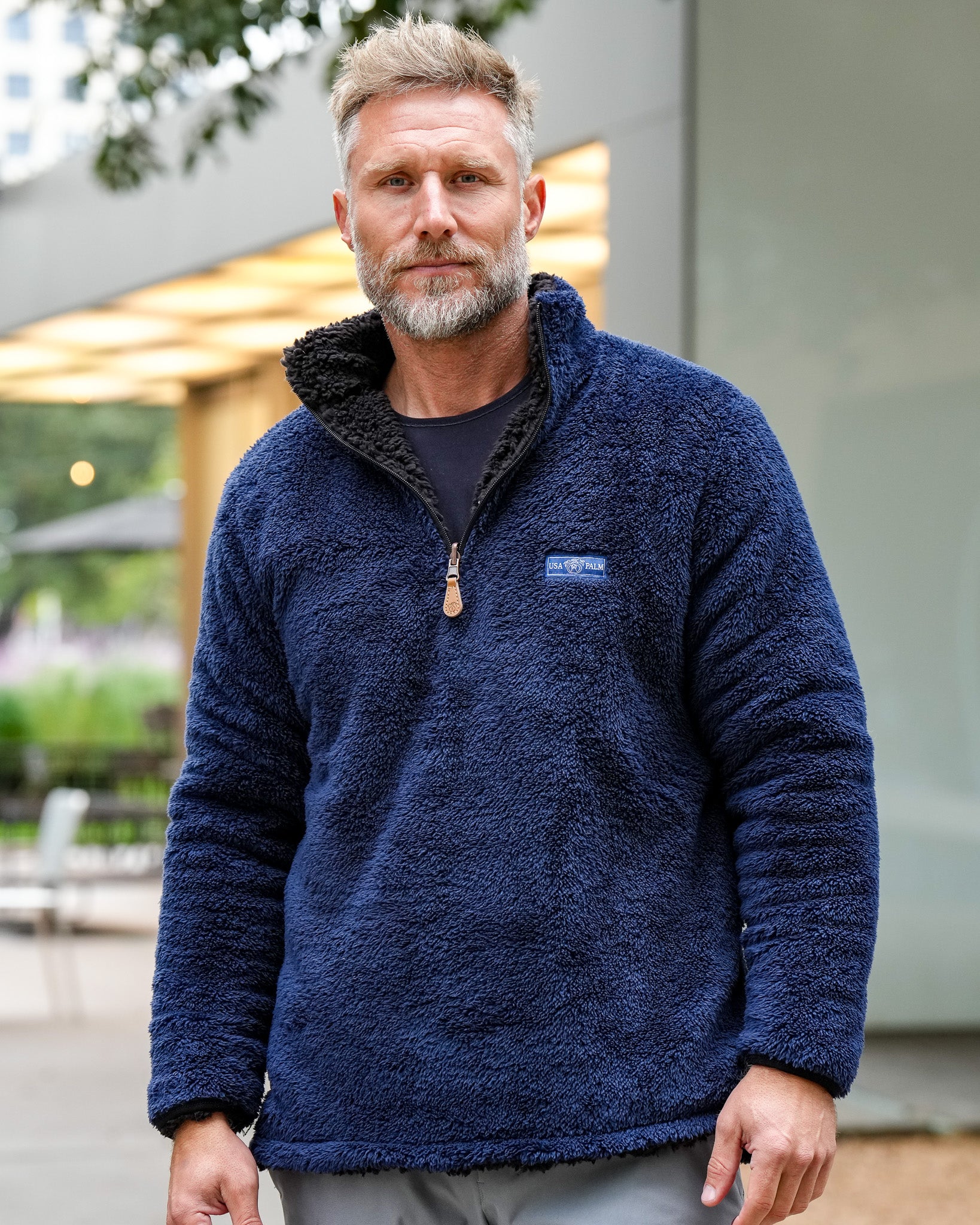 Reversible Double Sherpa 1/4 Zip