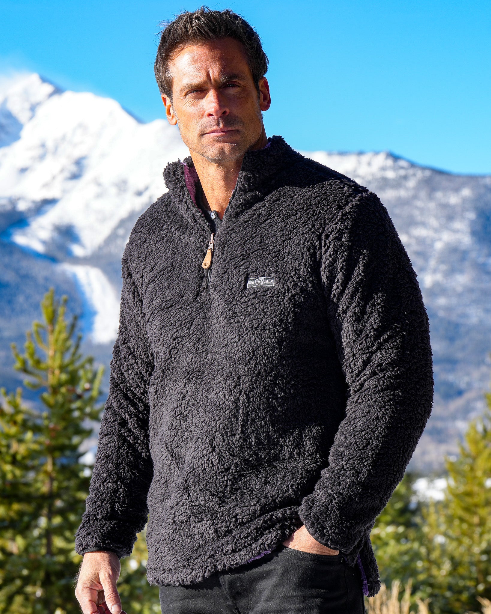 Reversible Double Sherpa 1/4 Zip