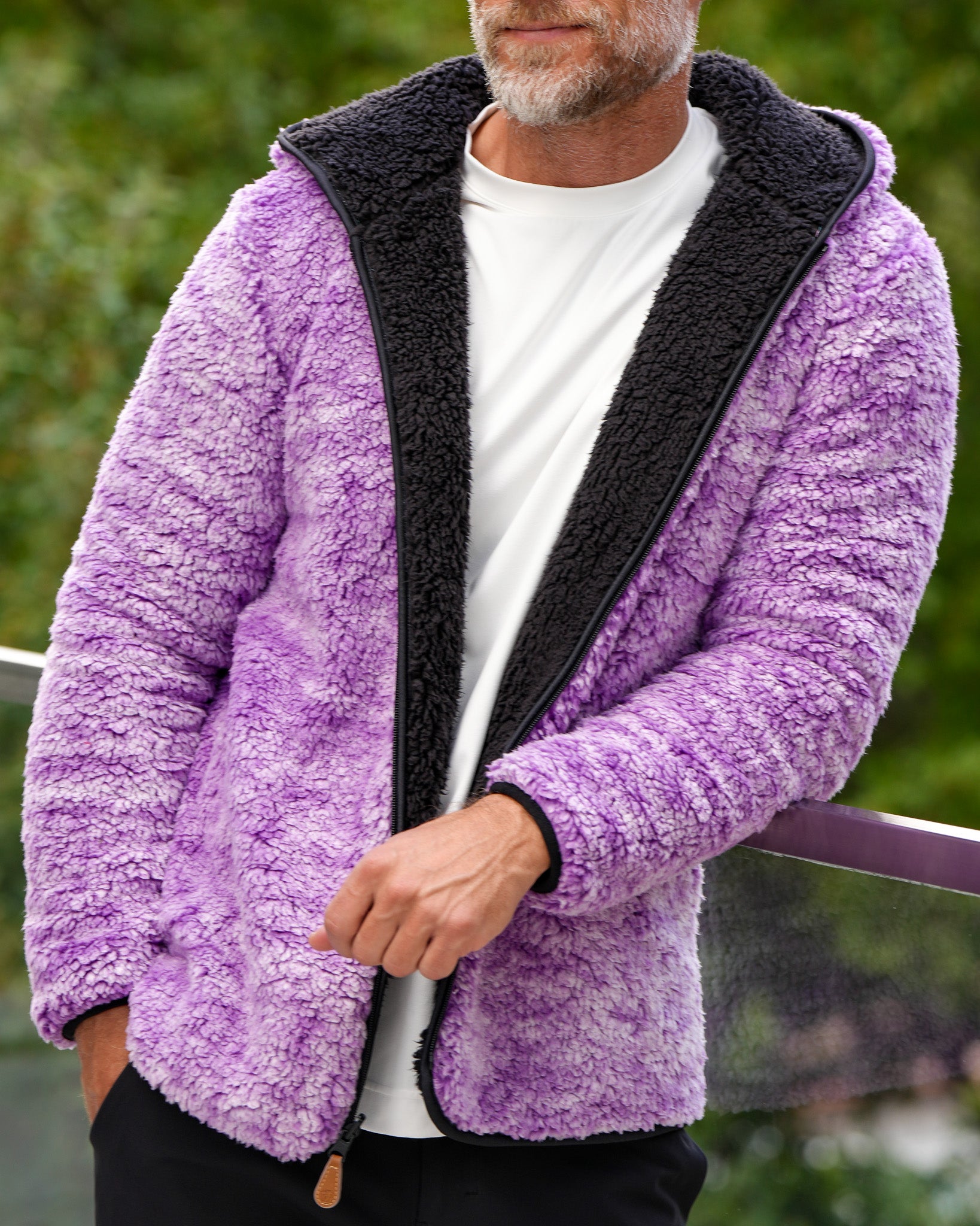 Reversible Sherpa Full Zip Hoodie