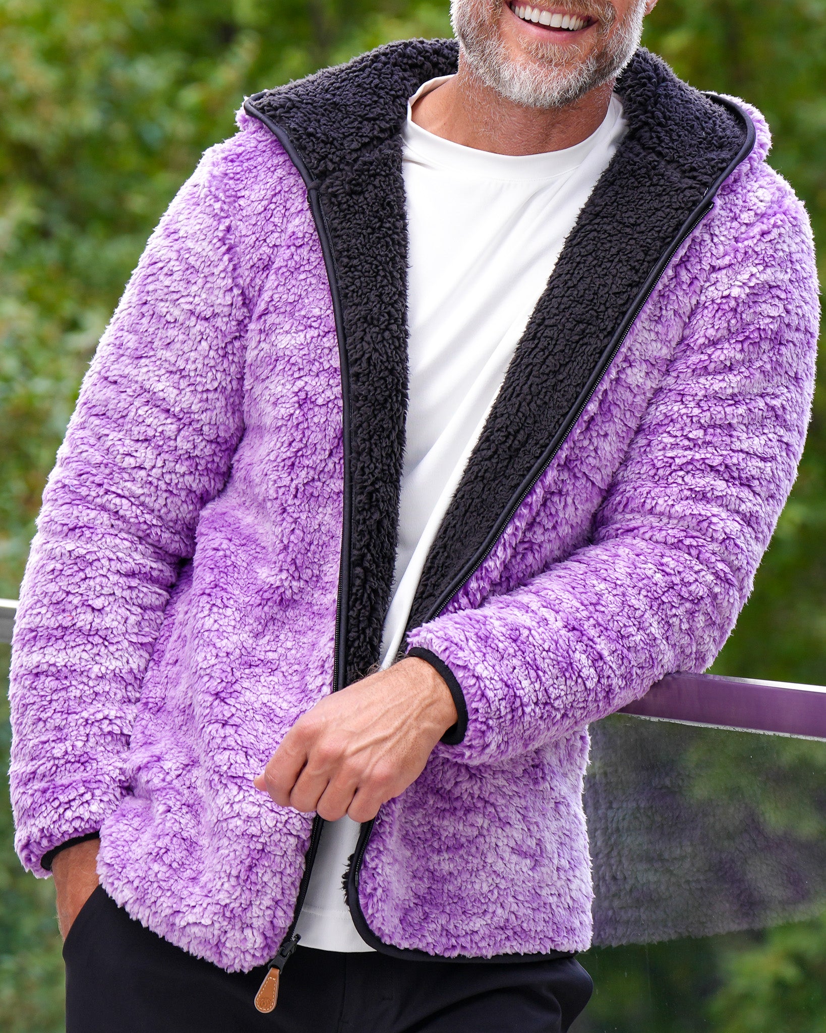 Reversible Sherpa Full Zip Hoodie