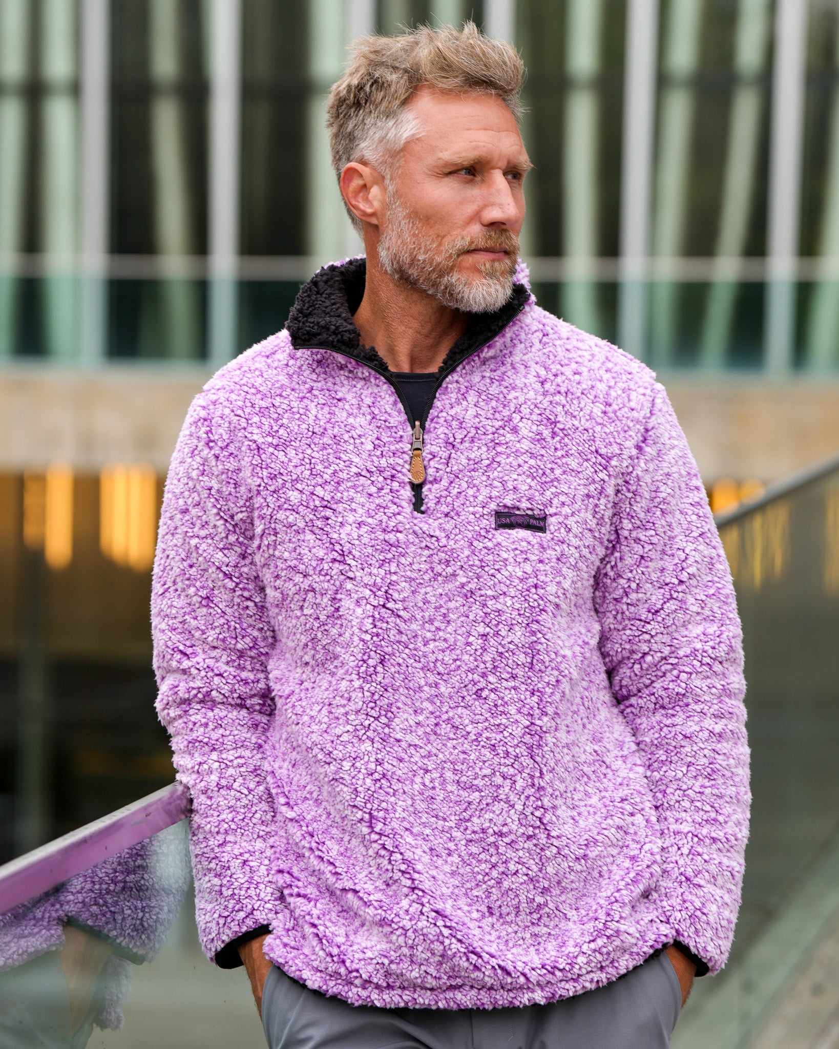 Reversible Double Sherpa 1/4 Zip