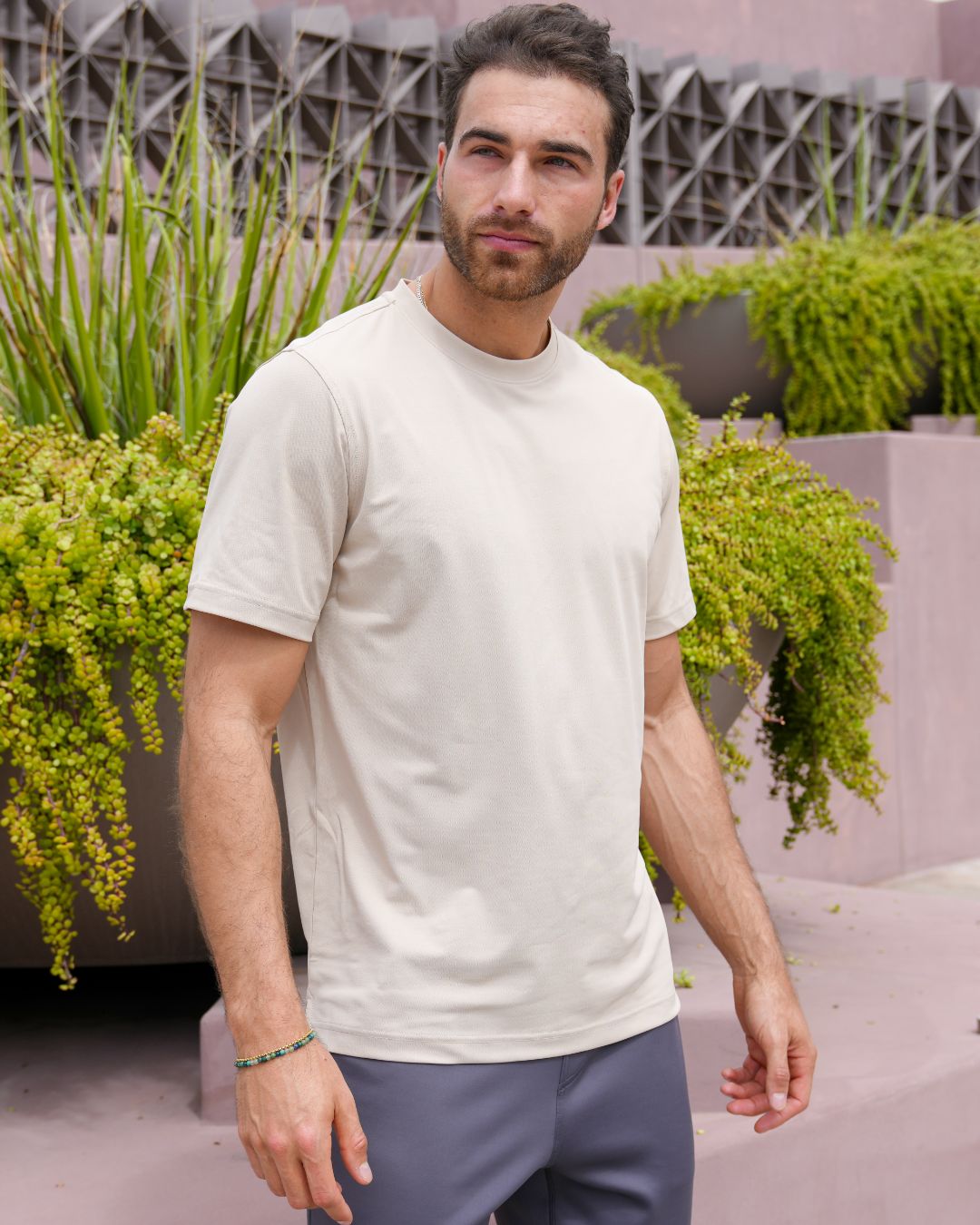 Pique Stretch Crew Polo