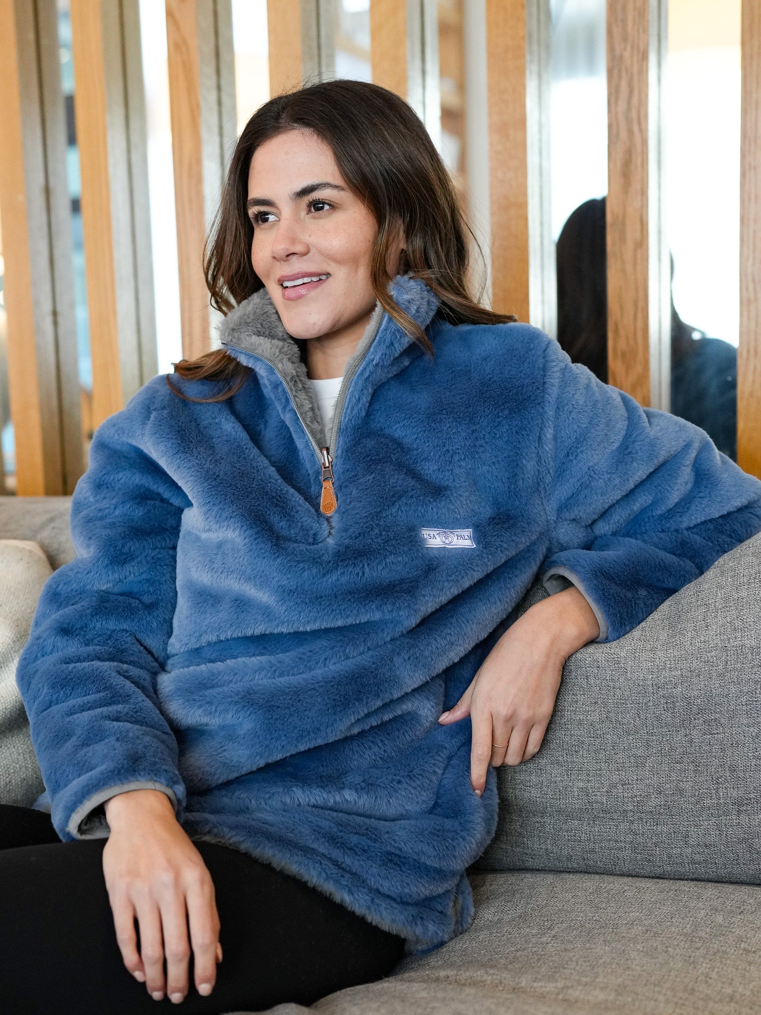 Reversible Double Sherpa 1/4 Zip