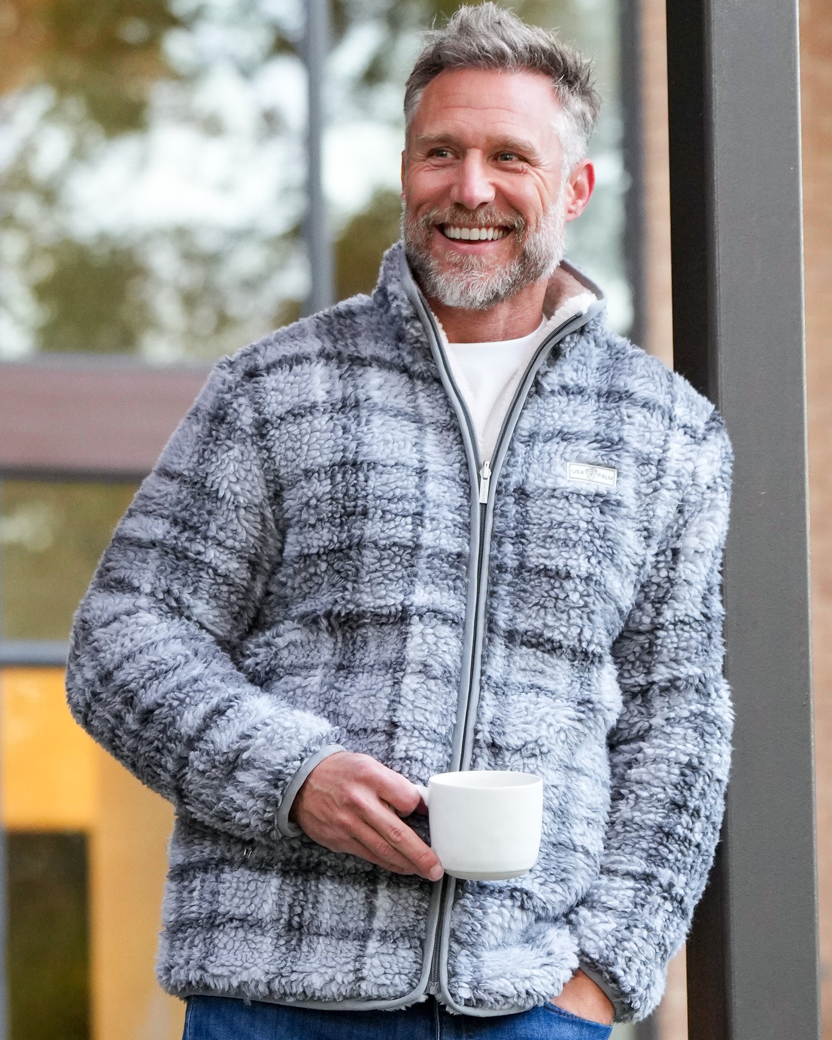 Jacquard Double Sherpa Full Zip