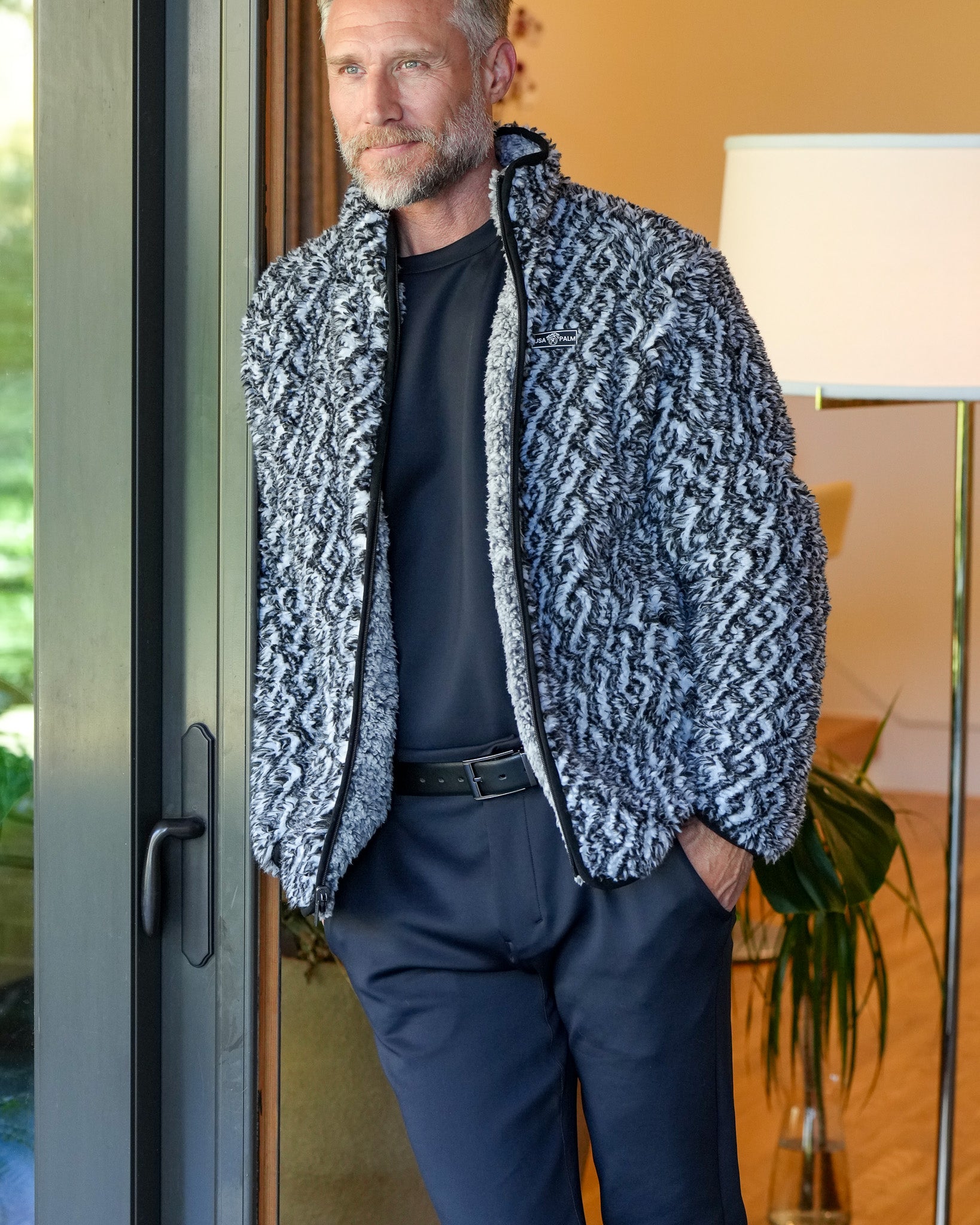 Jacquard Double Sherpa Full Zip