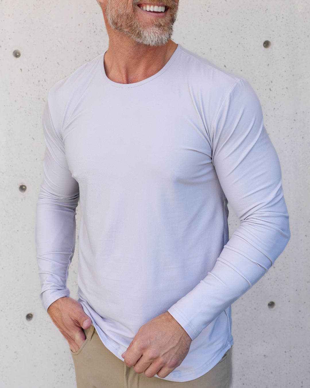 Premium Crew Curve Hem Long Sleeve