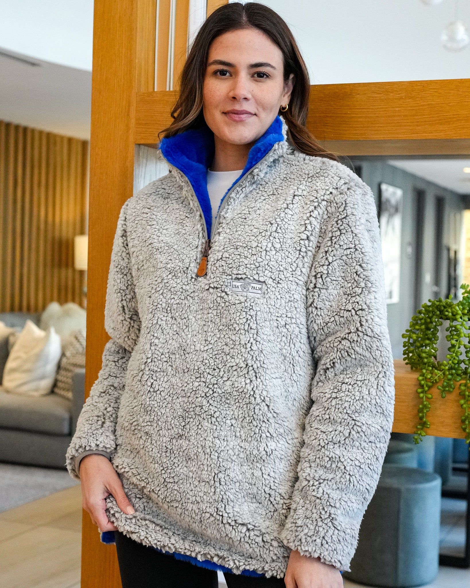 Reversible Double Sherpa 1/4 Zip