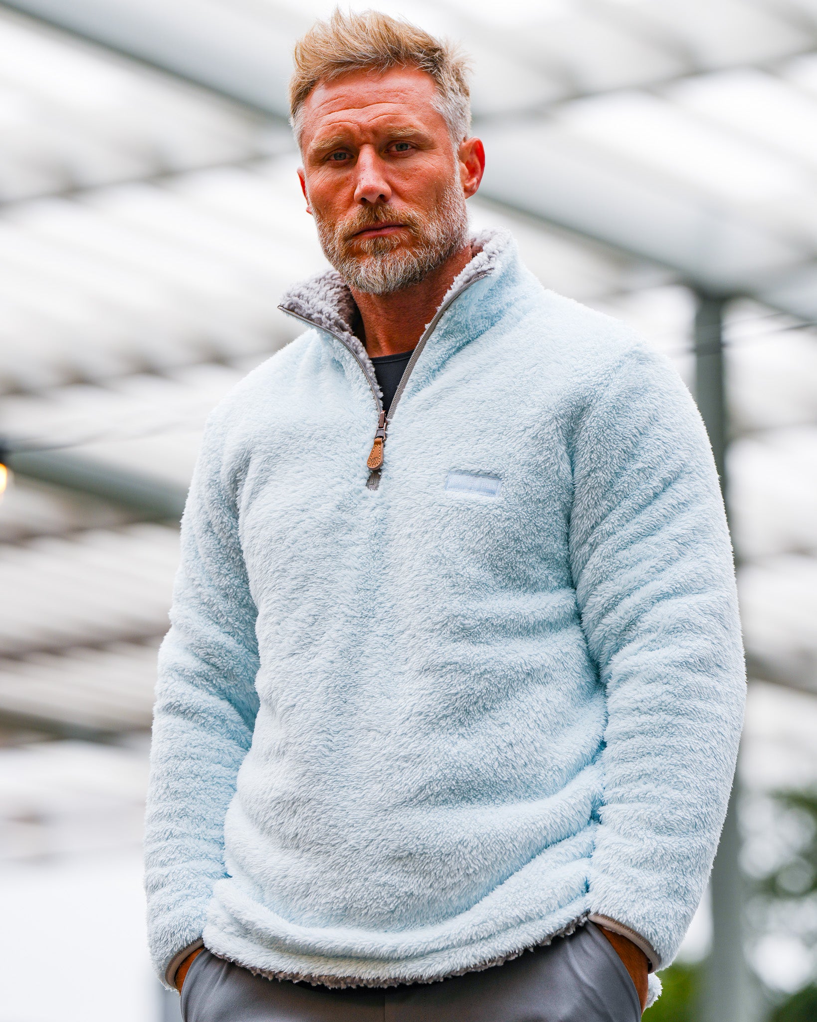 Reversible Double Sherpa 1/4 Zip