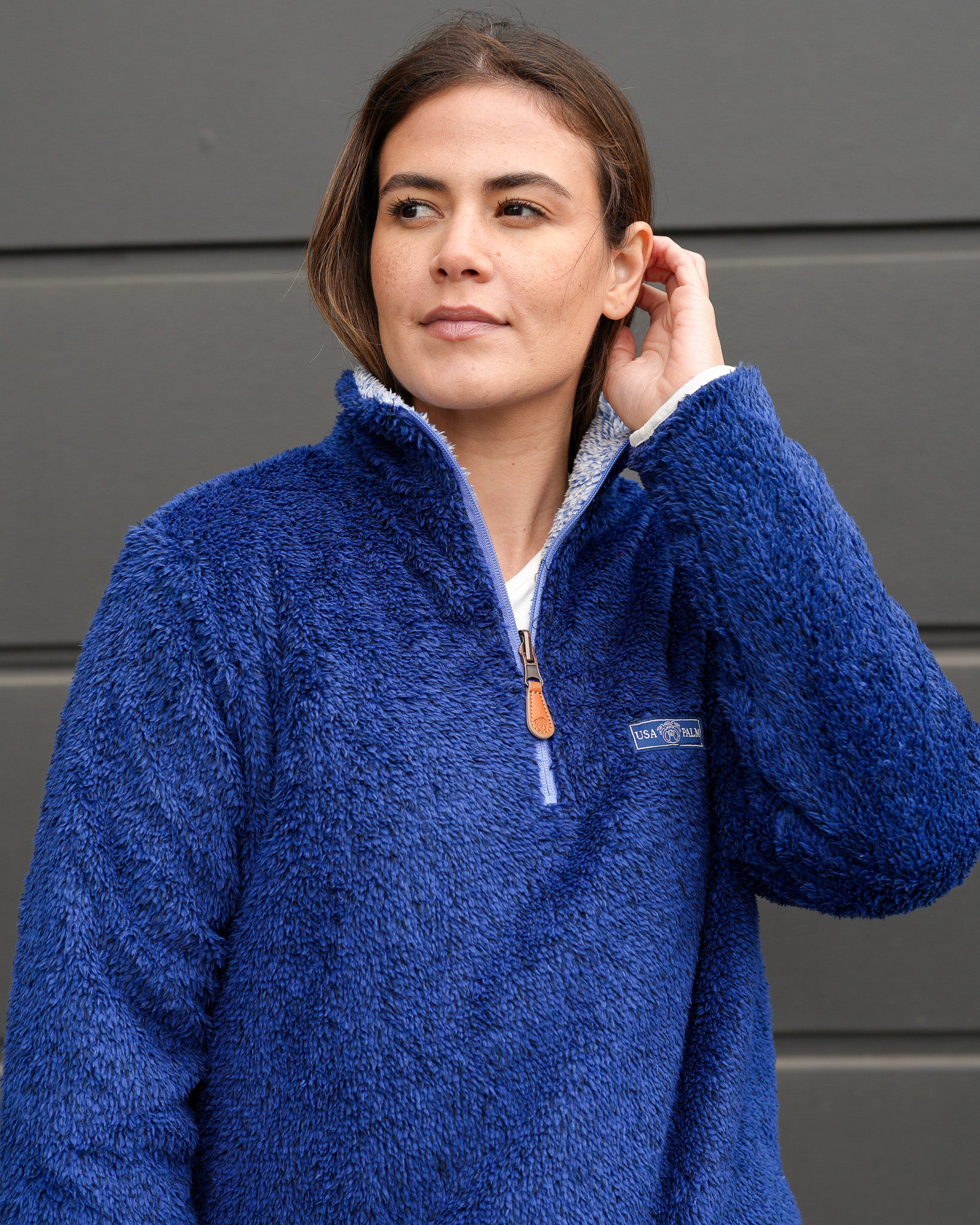 Reversible Double Sherpa 1/4 Zip