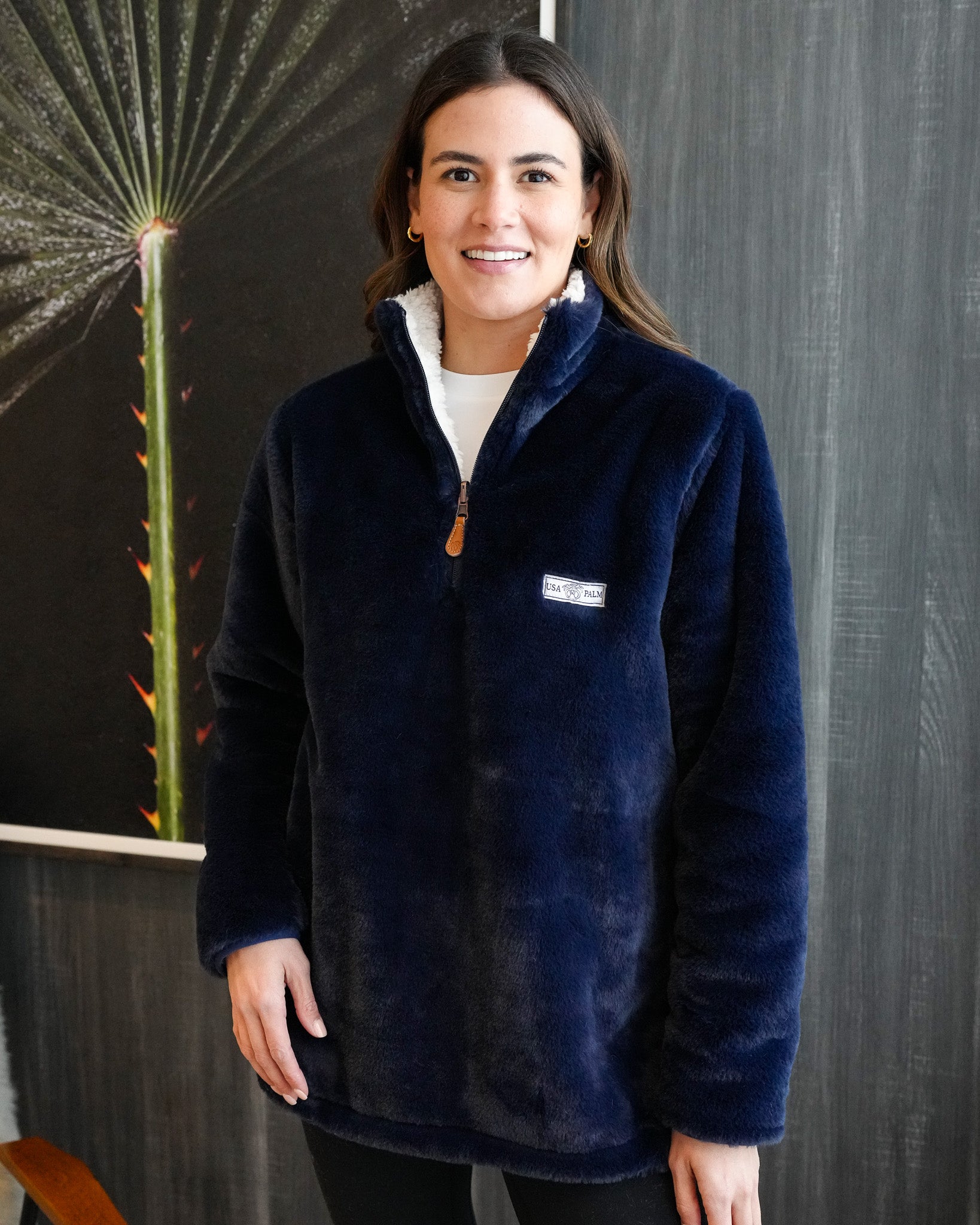 Reversible Double Sherpa 1/4 Zip