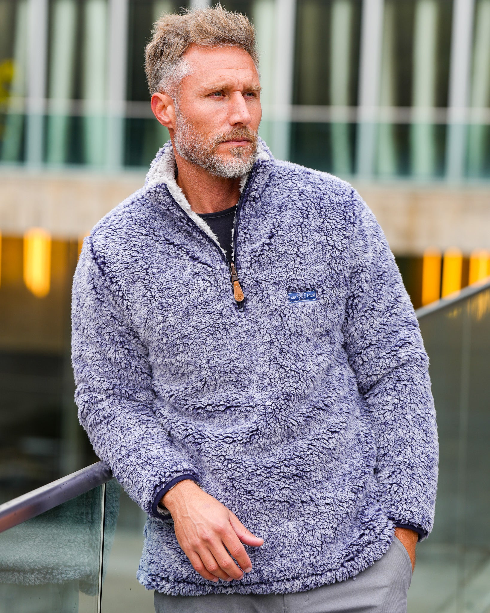 Reversible Double Sherpa 1/4 Zip