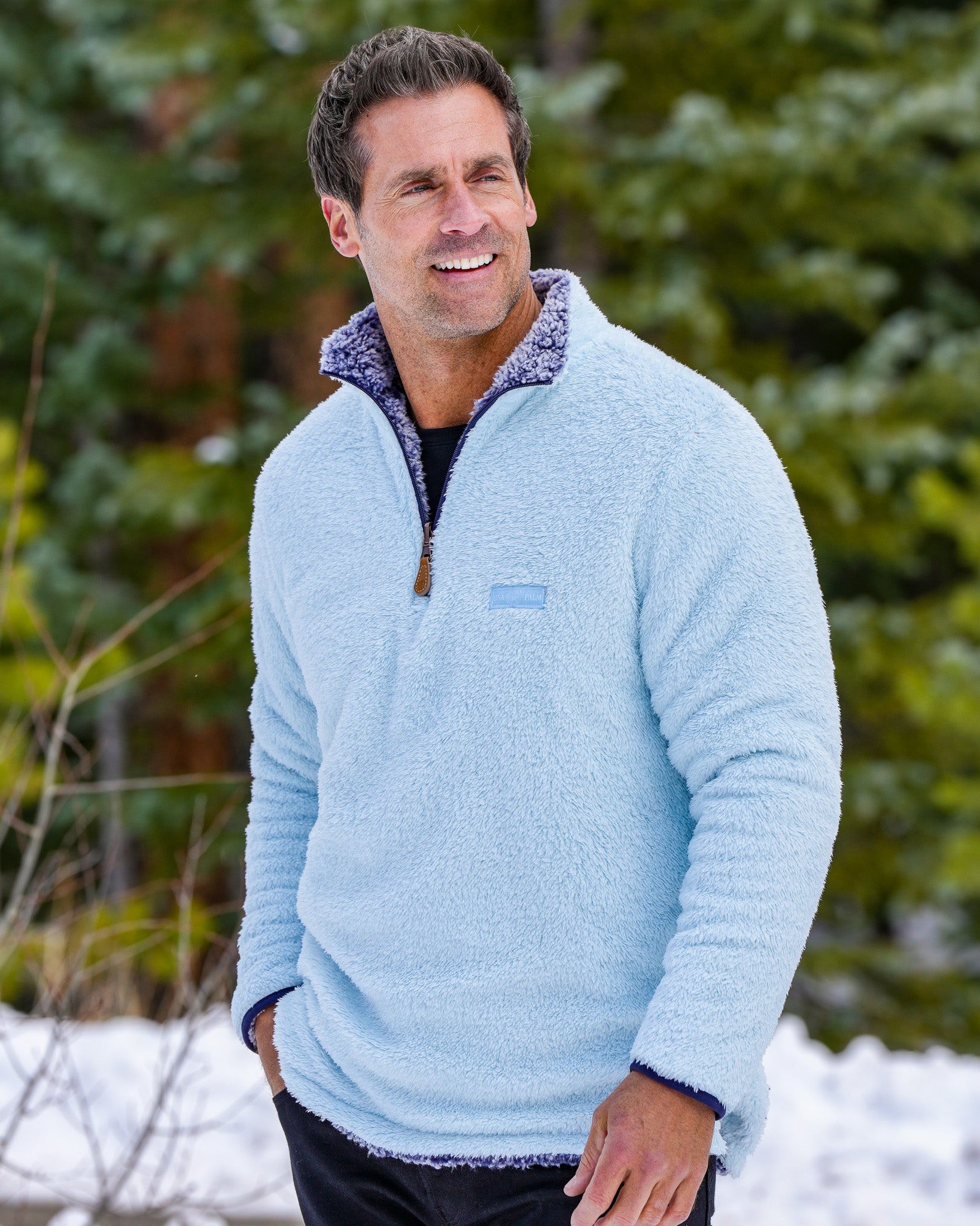 Reversible Double Sherpa 1/4 Zip