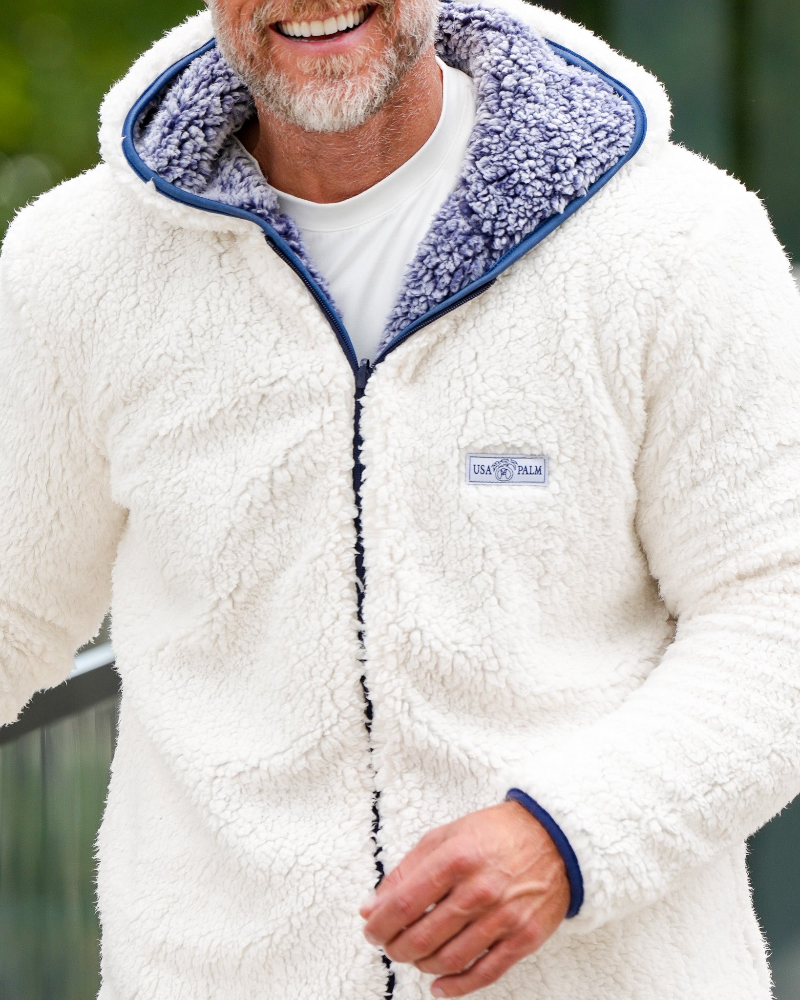 Reversible Sherpa Full Zip Hoodie