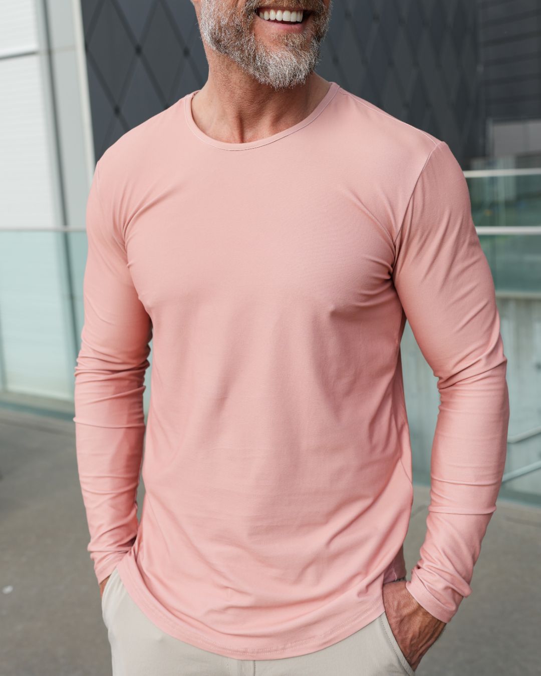 Premium Crew Curve Hem Long Sleeve