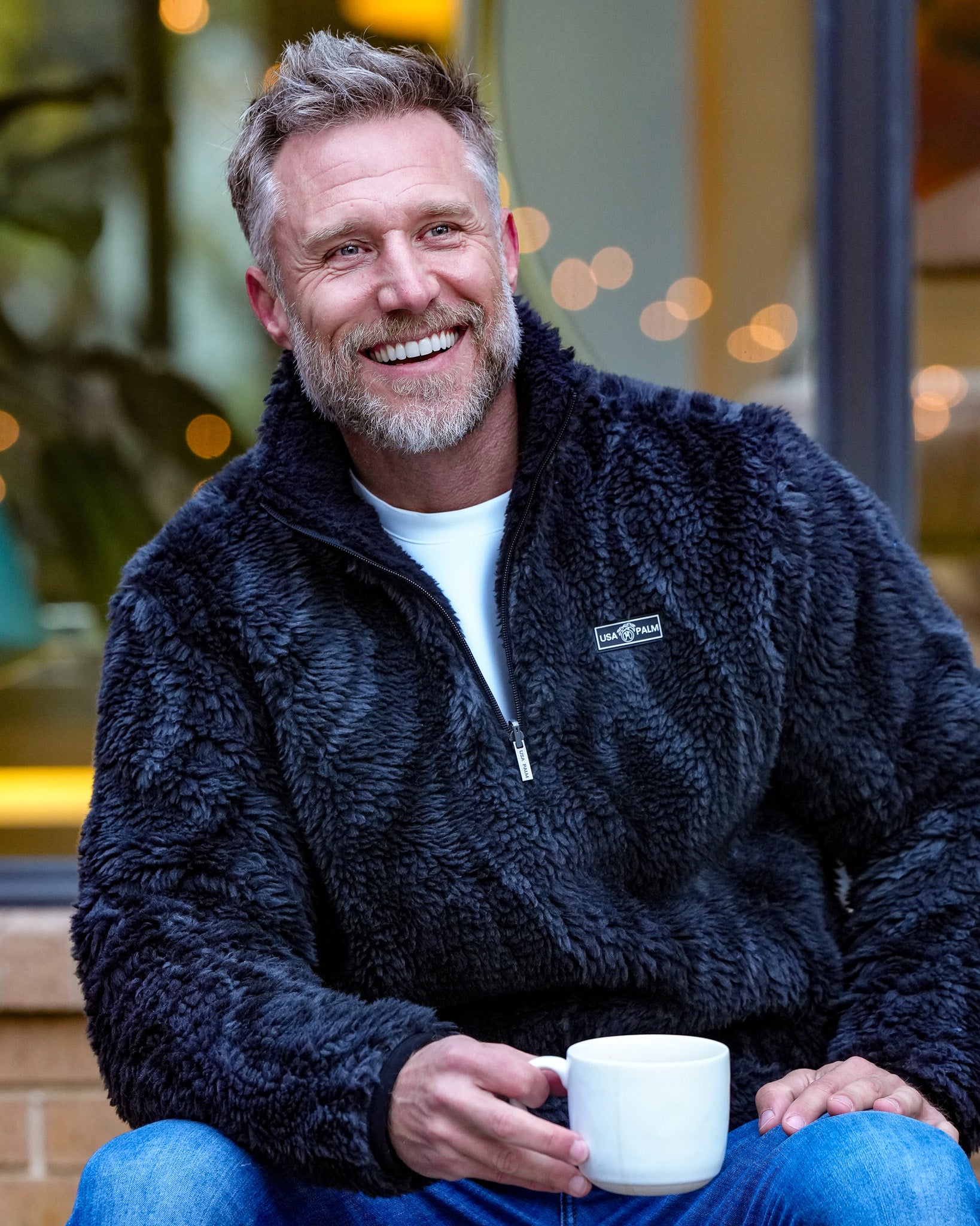 Jacquard Double Sherpa 1/4 Zip