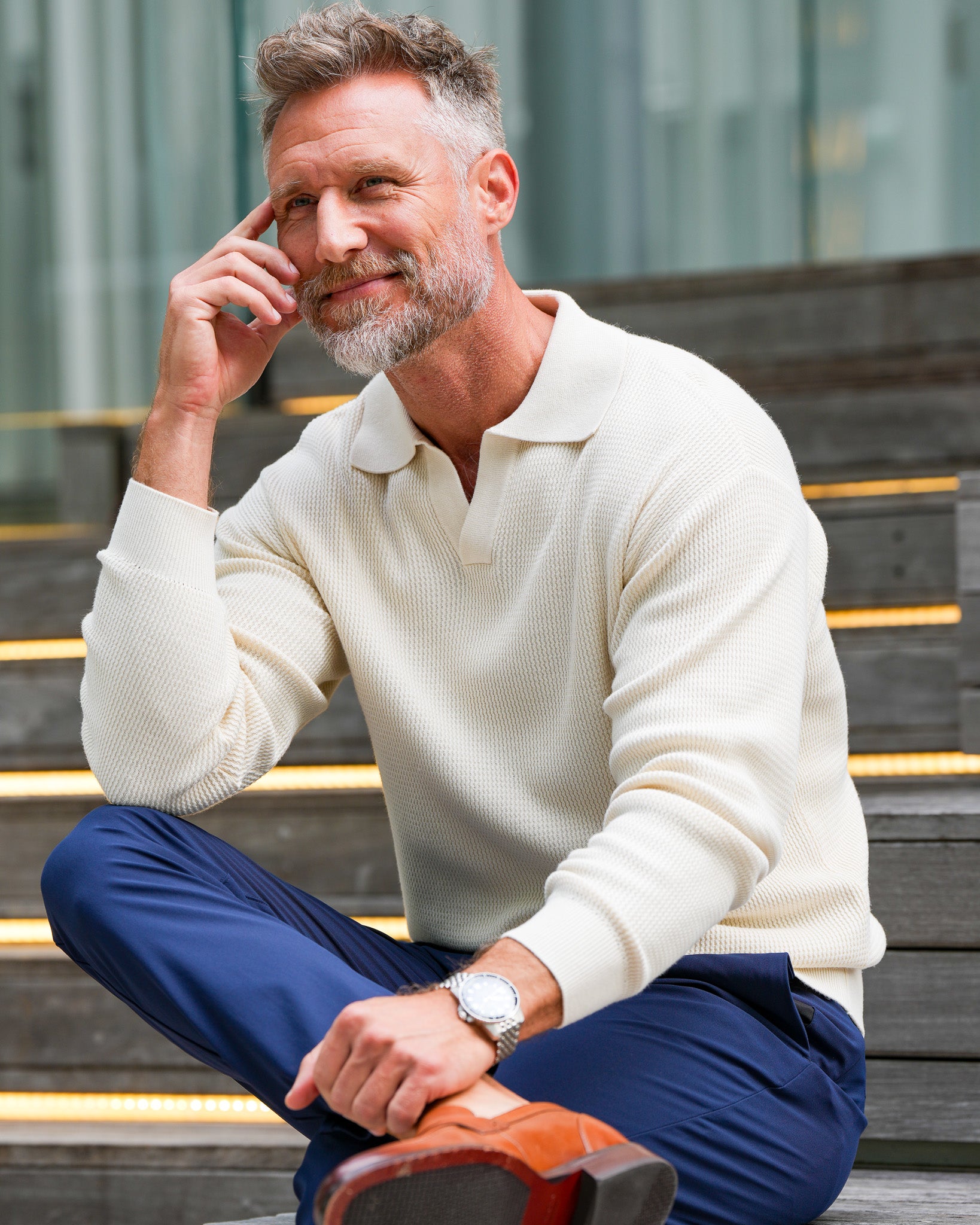 Riviera Knit Johnny Polo