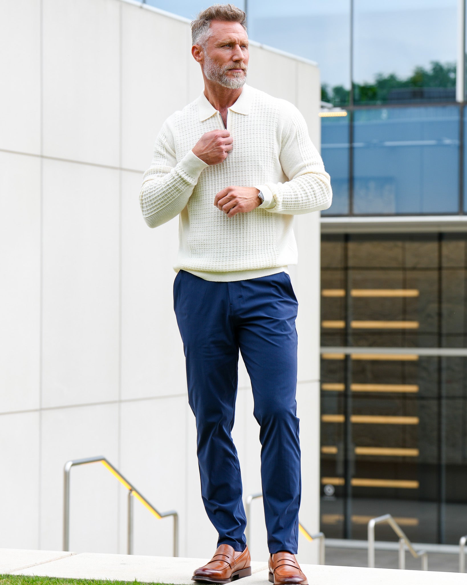 Belmont Wool Zip Polo