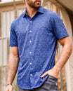 Pique Stretch Button Up Short Sleeves