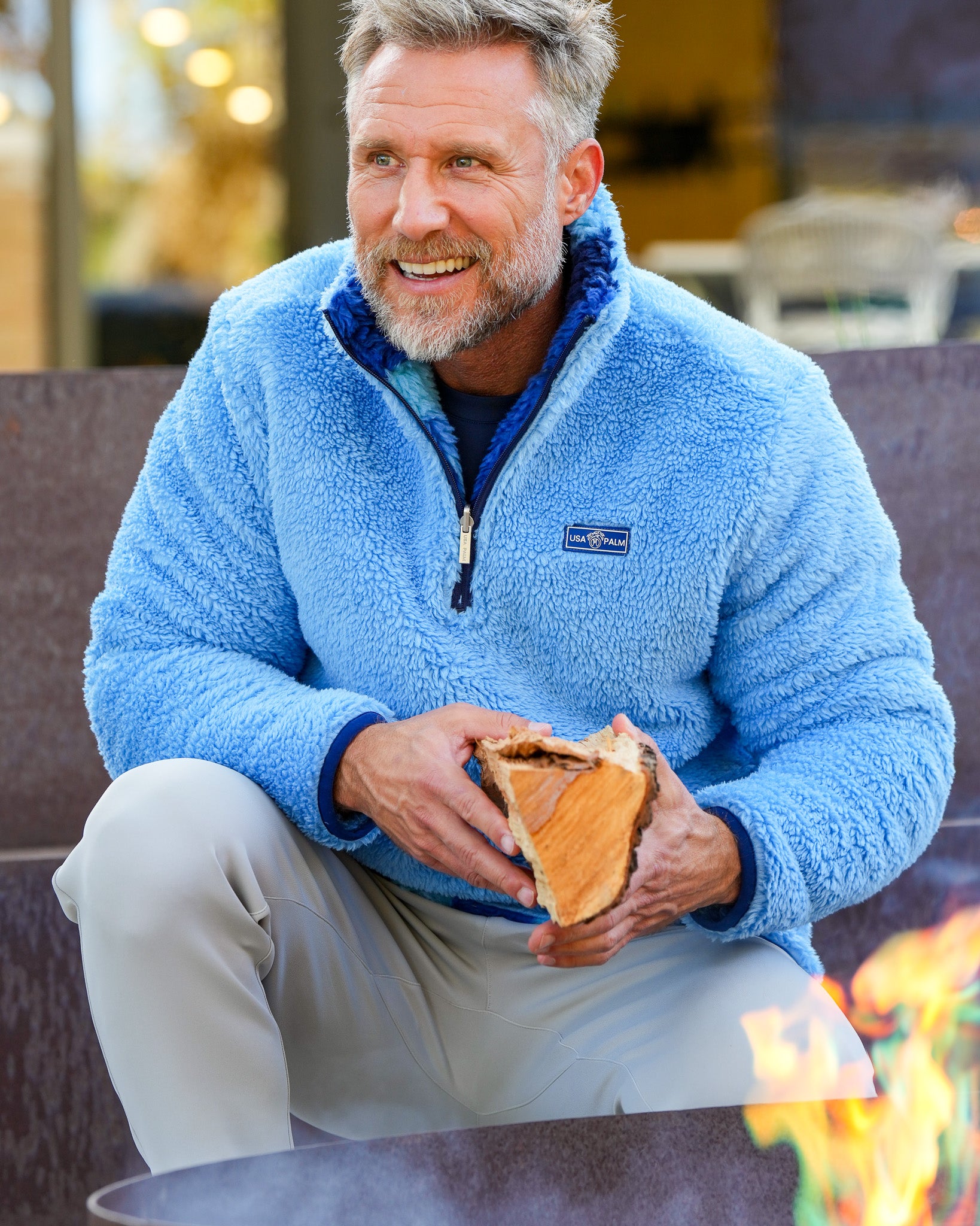 Jacquard Double Sherpa 1/4 Zip