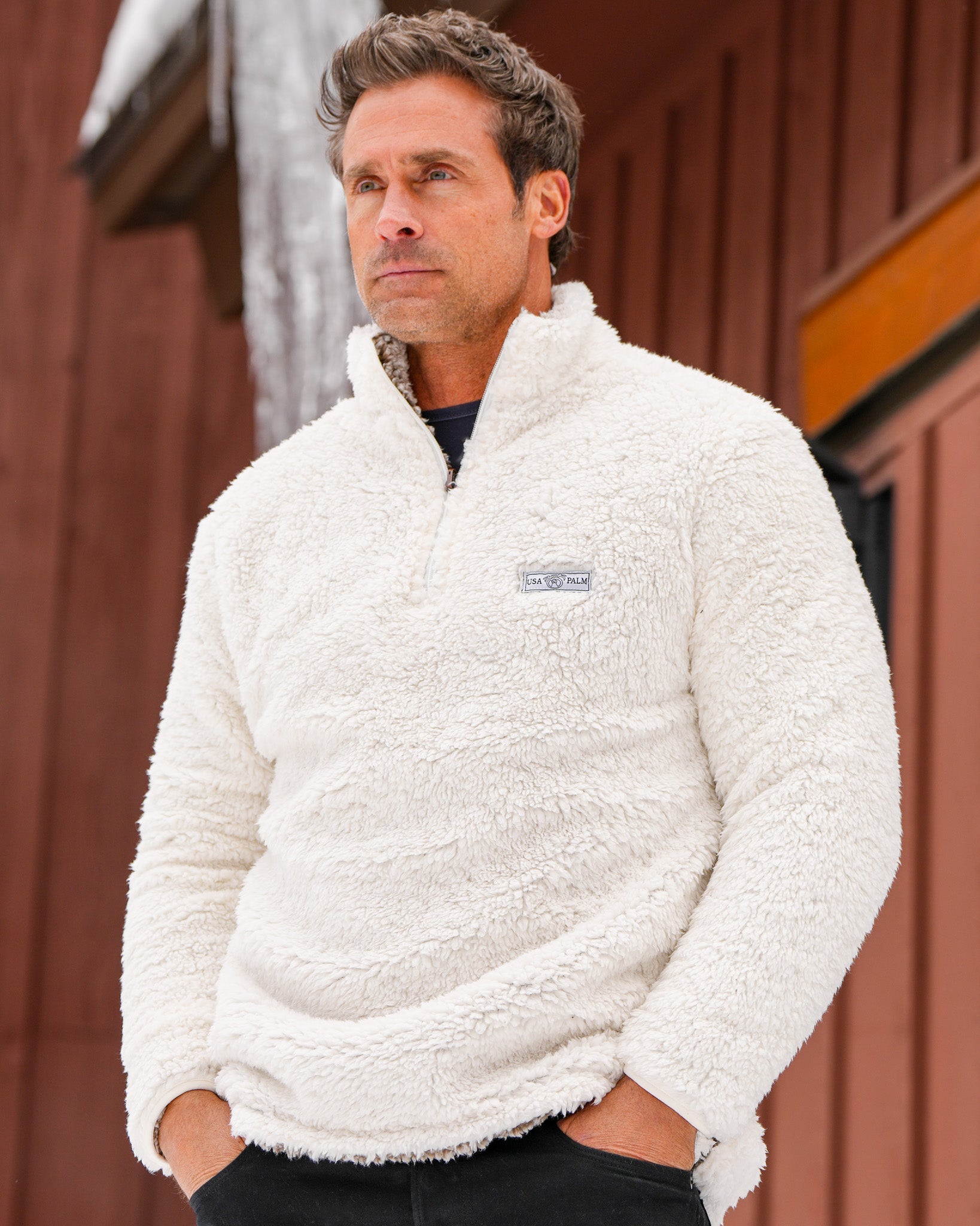 Reversible Double Sherpa 1/4 Zip