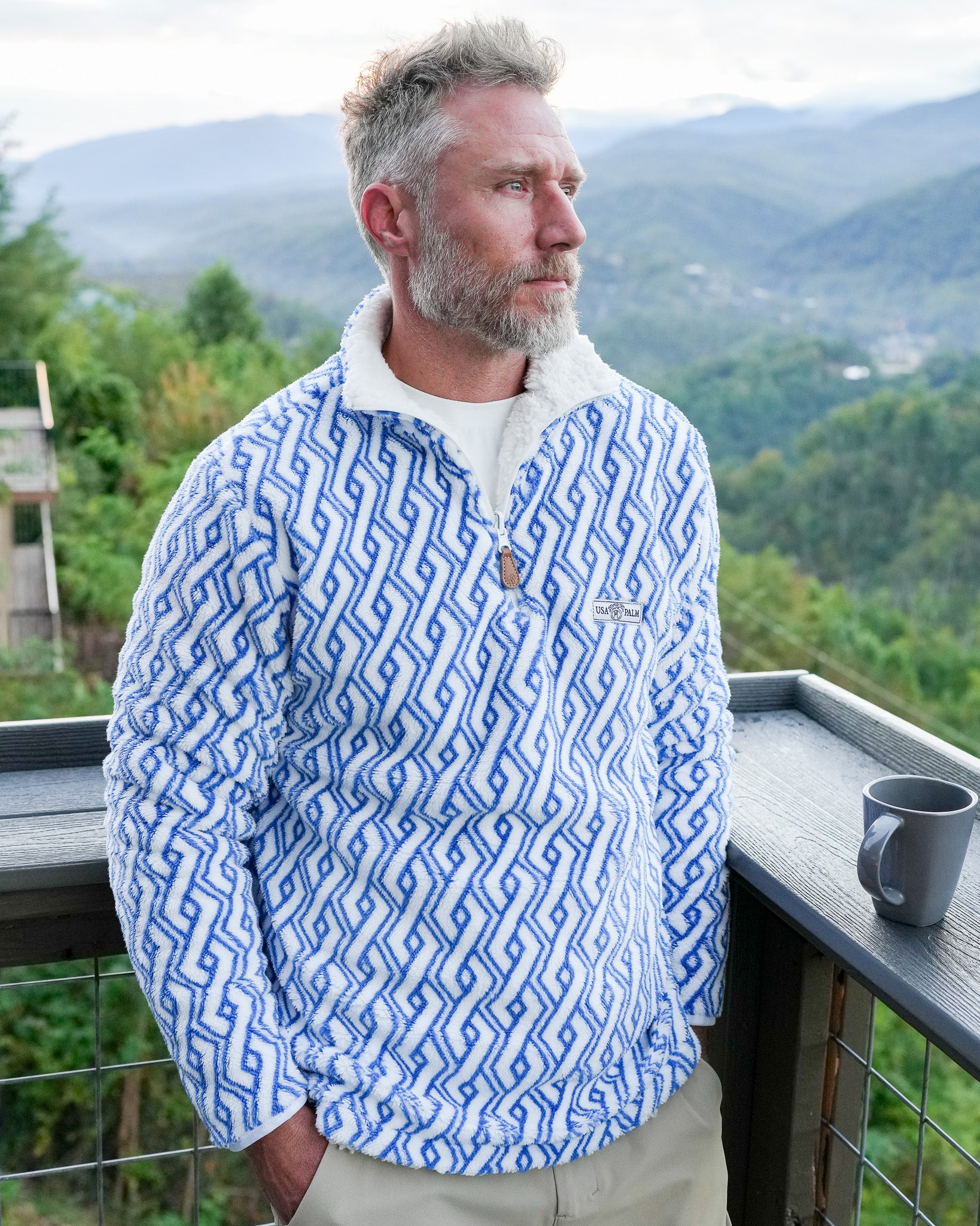 Reversible Double Sherpa 1/4 Zip