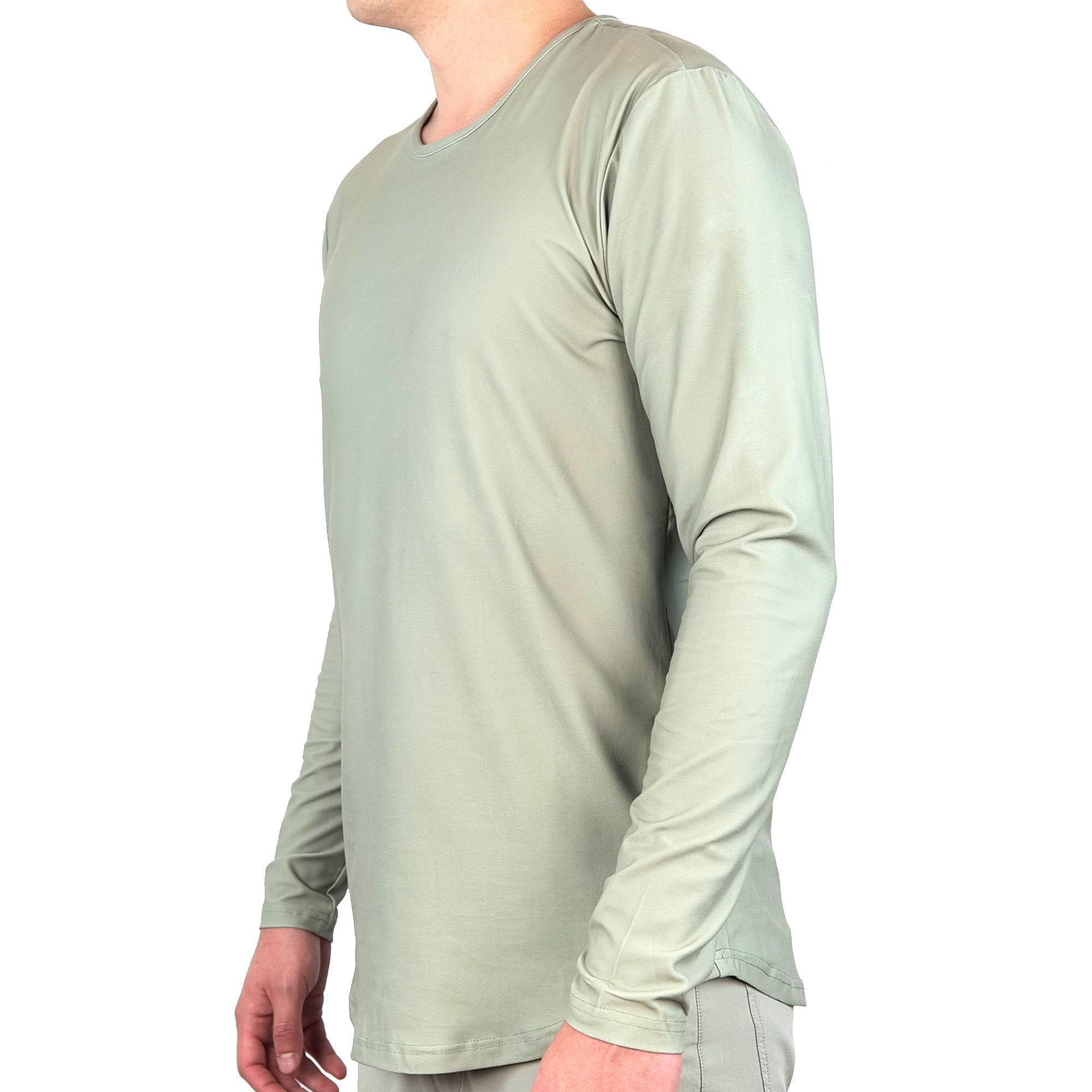 Premium Crew Curve Hem Long Sleeve
