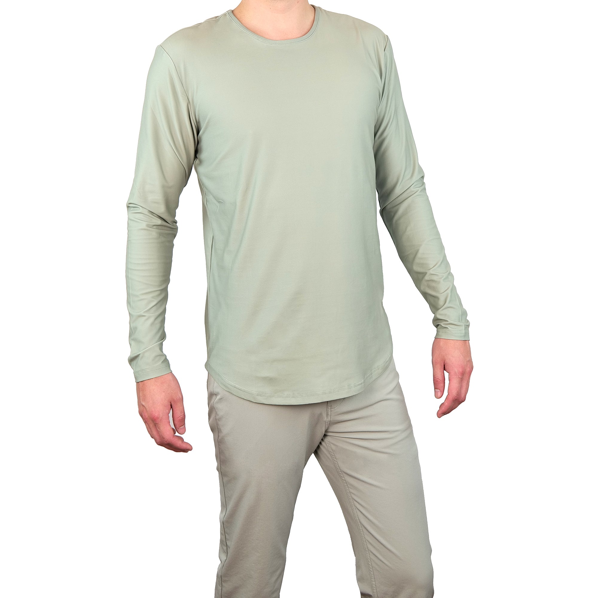 Premium Crew Curve Hem Long Sleeve