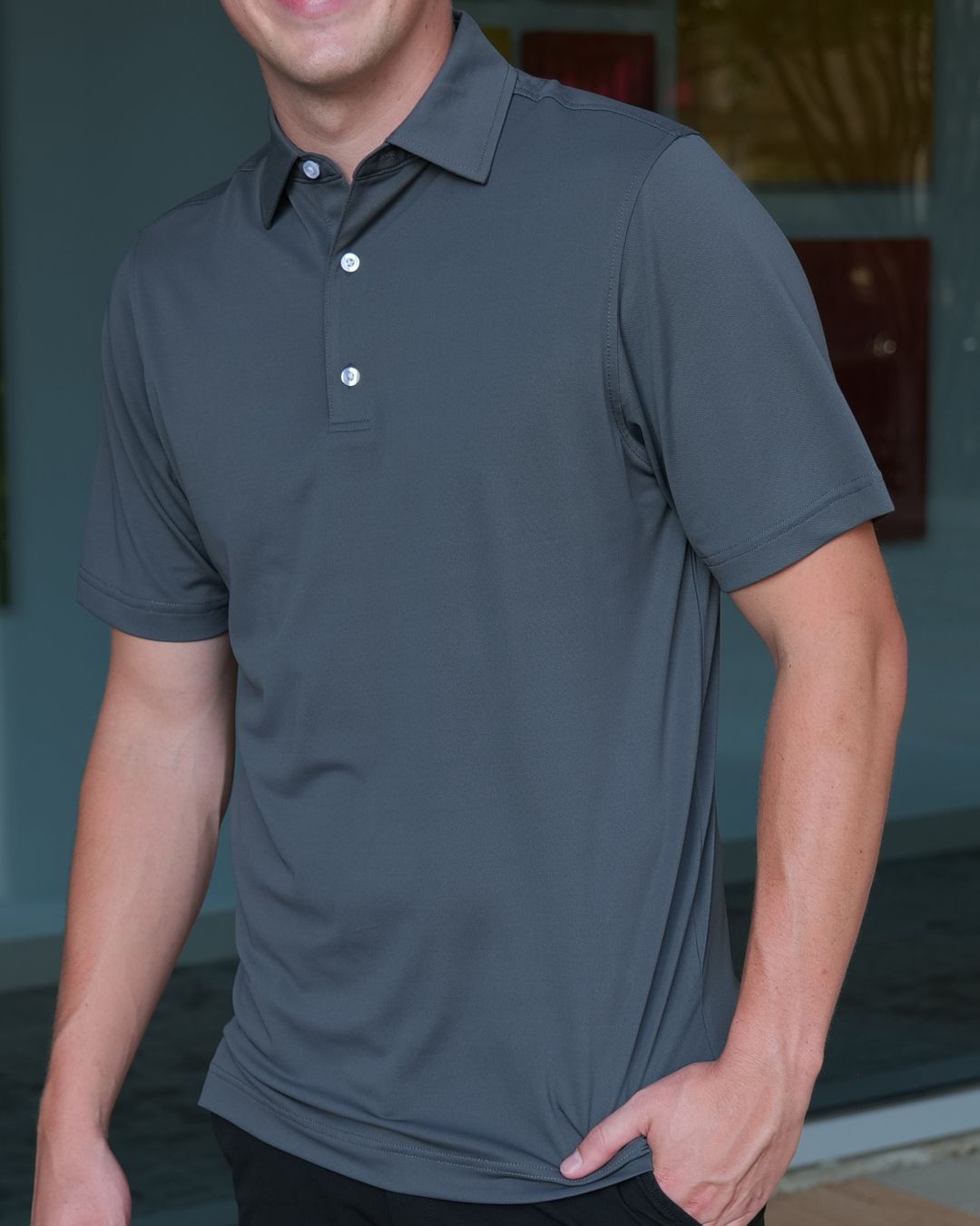 Pique Stretch Polo - Classic Fit