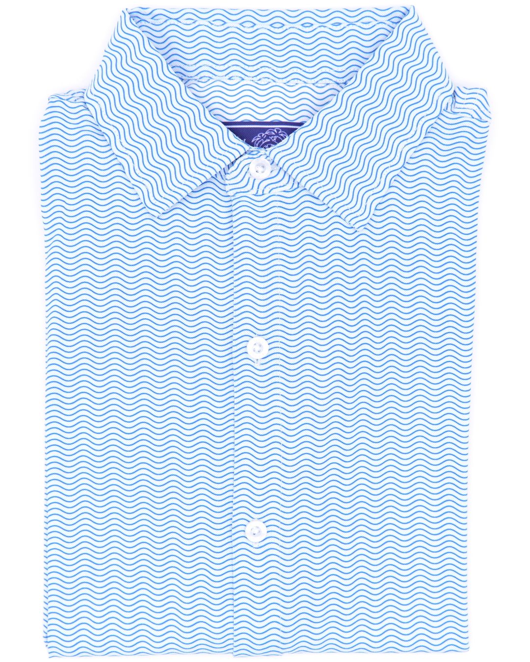 Pique Stretch Button Up Short Sleeves