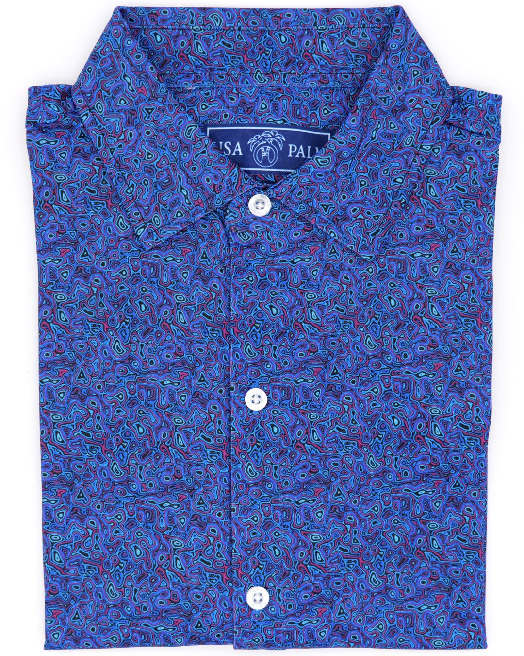 Pique Stretch Button Up Short Sleeves