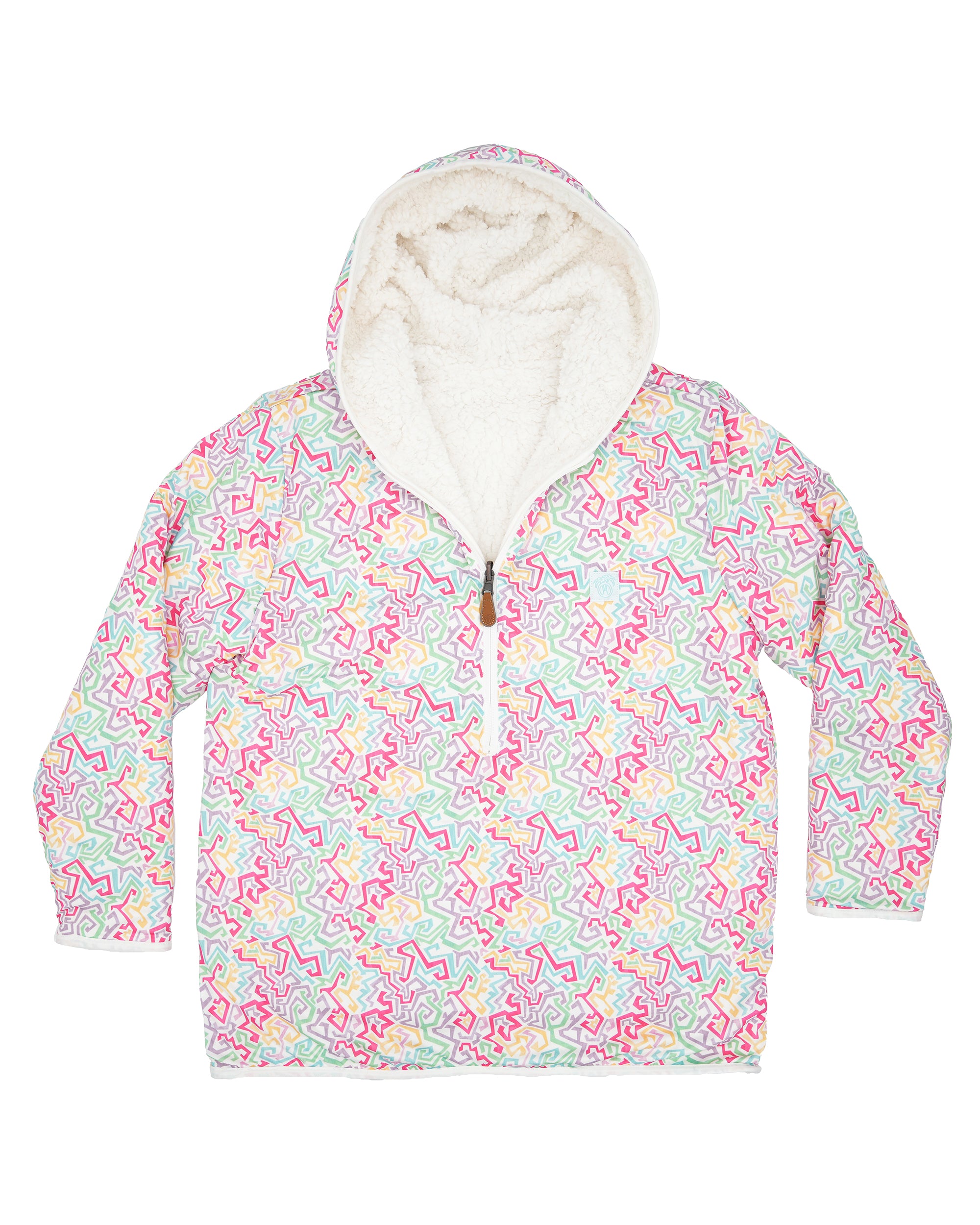 Reversible Sherpa 1/2 Zip Hoodie - Sale