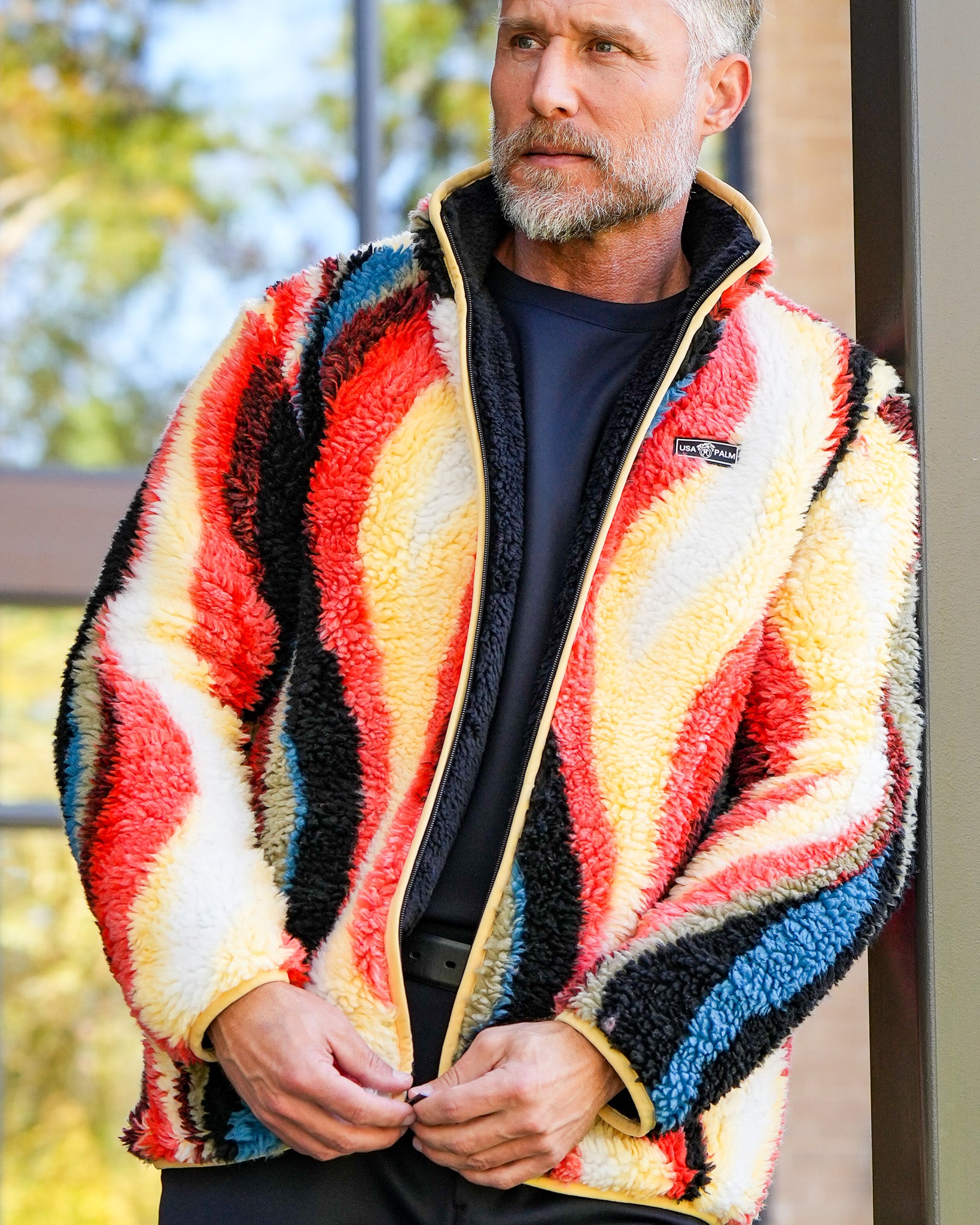 Jacquard Double Sherpa Full Zip