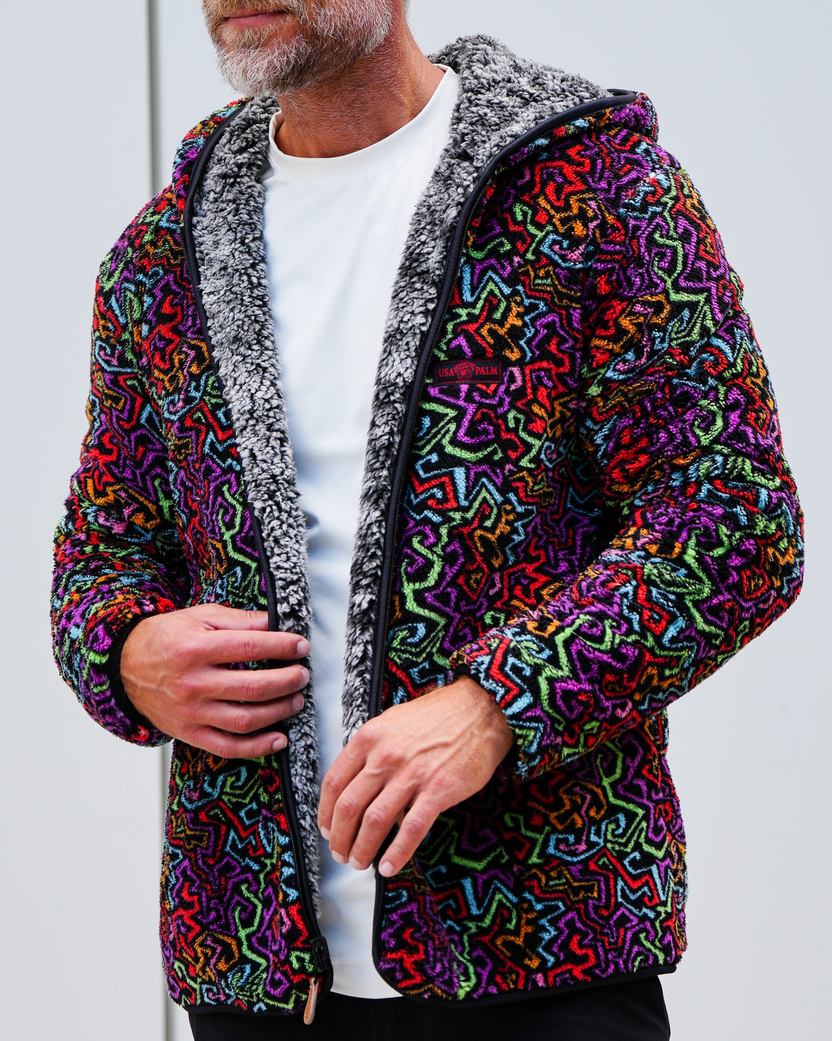 Reversible Sherpa Full Zip Hoodie