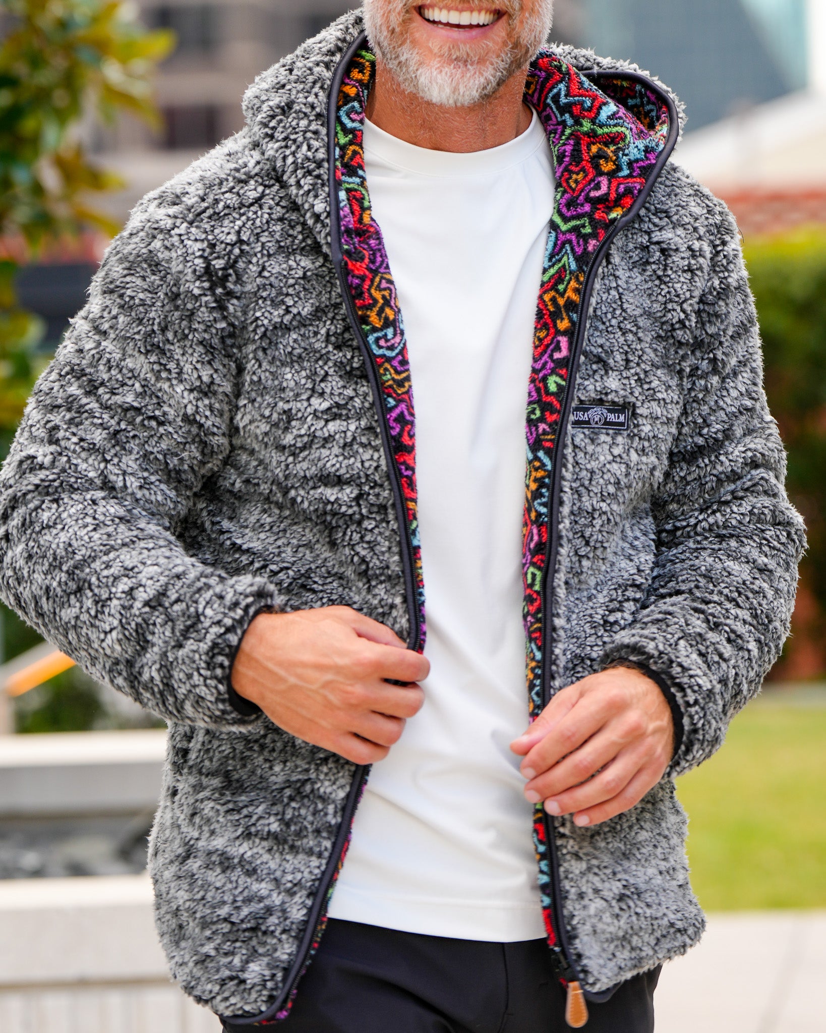 Reversible Sherpa Full Zip Hoodie