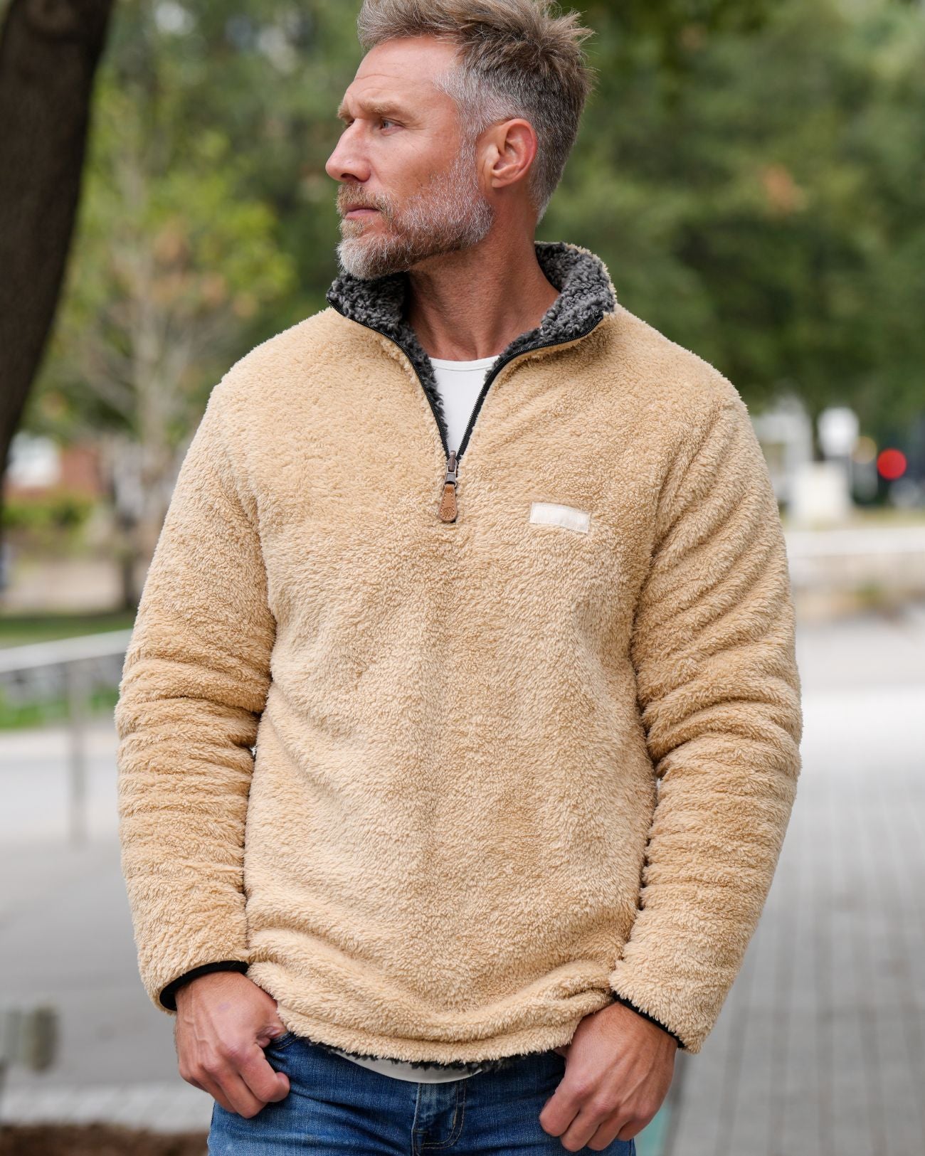 Reversible Double Sherpa 1/4 Zip